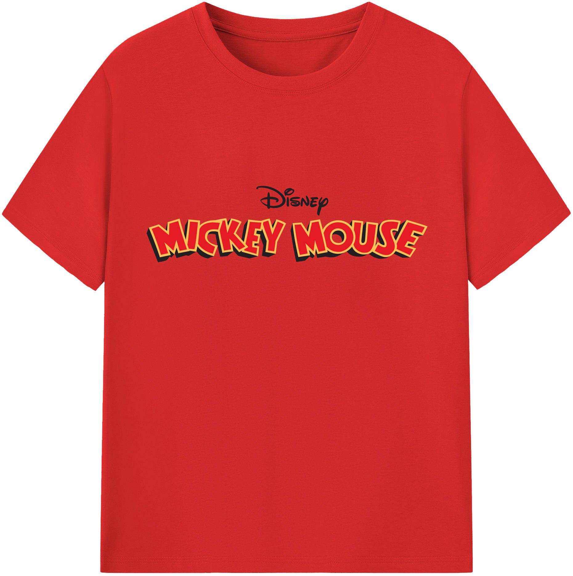 （画像用） ミッキーマウス Mickey Mouse 綿100％半袖Tシャツ（フロントプリント）