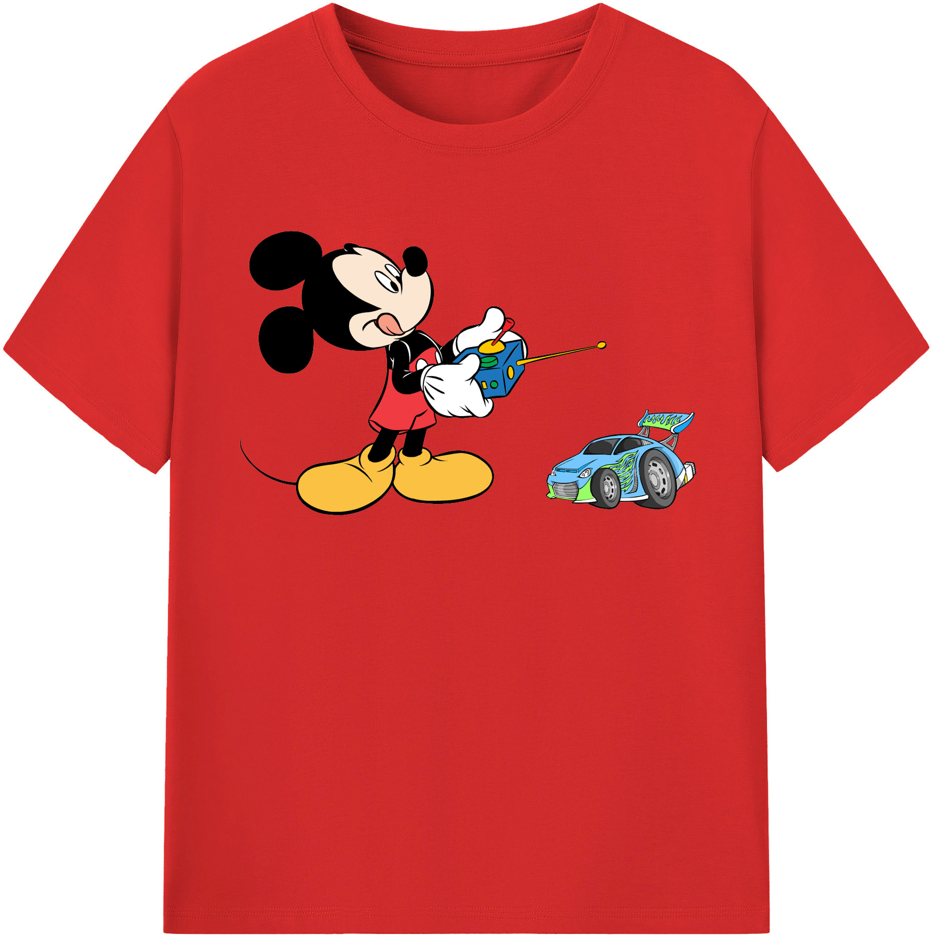 （画像用） ミッキーマウス Mickey Mouse 綿100％半袖Tシャツ（フロントプリント）