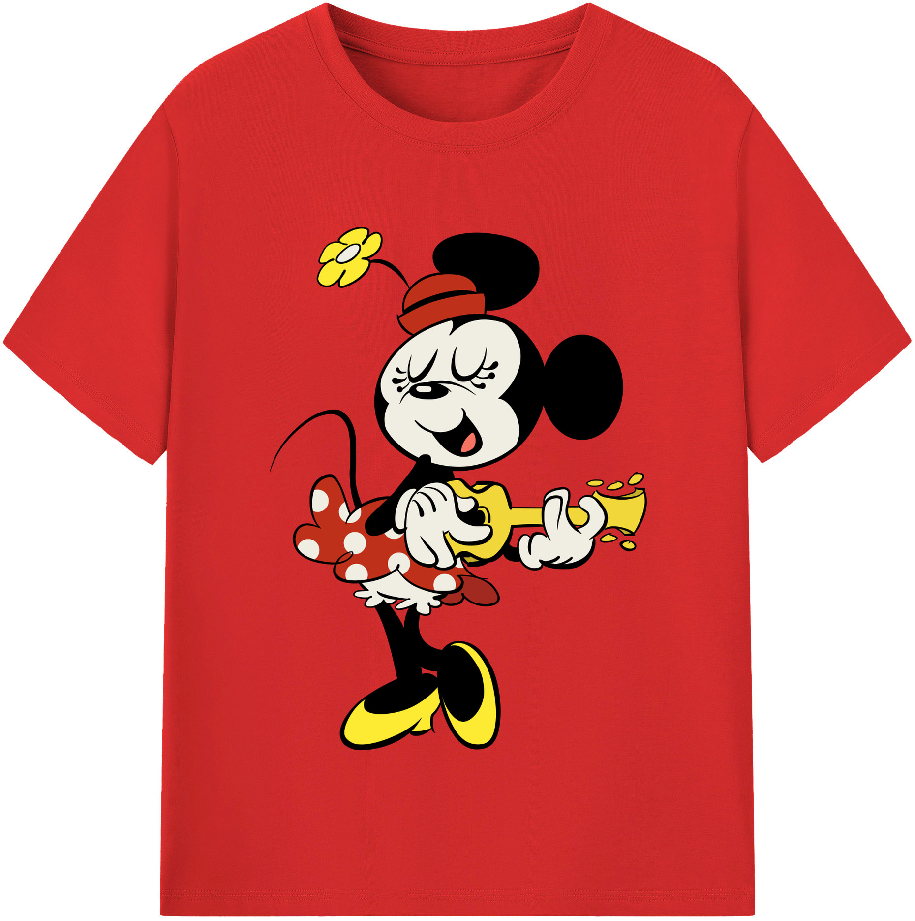 （画像用） ミッキーマウス Mickey Mouse 綿100％半袖Tシャツ（フロントプリント）
