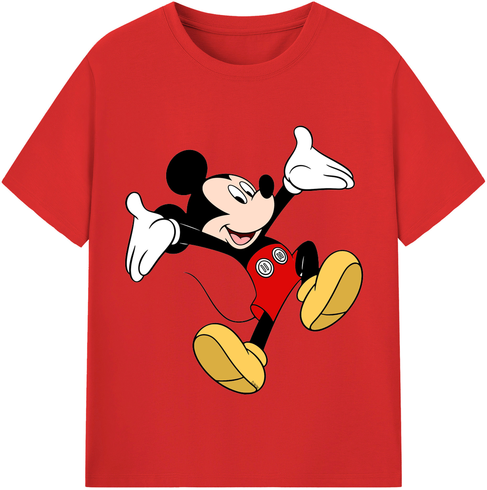 （画像用） ミッキーマウス Mickey Mouse 綿100％半袖Tシャツ（フロントプリント）