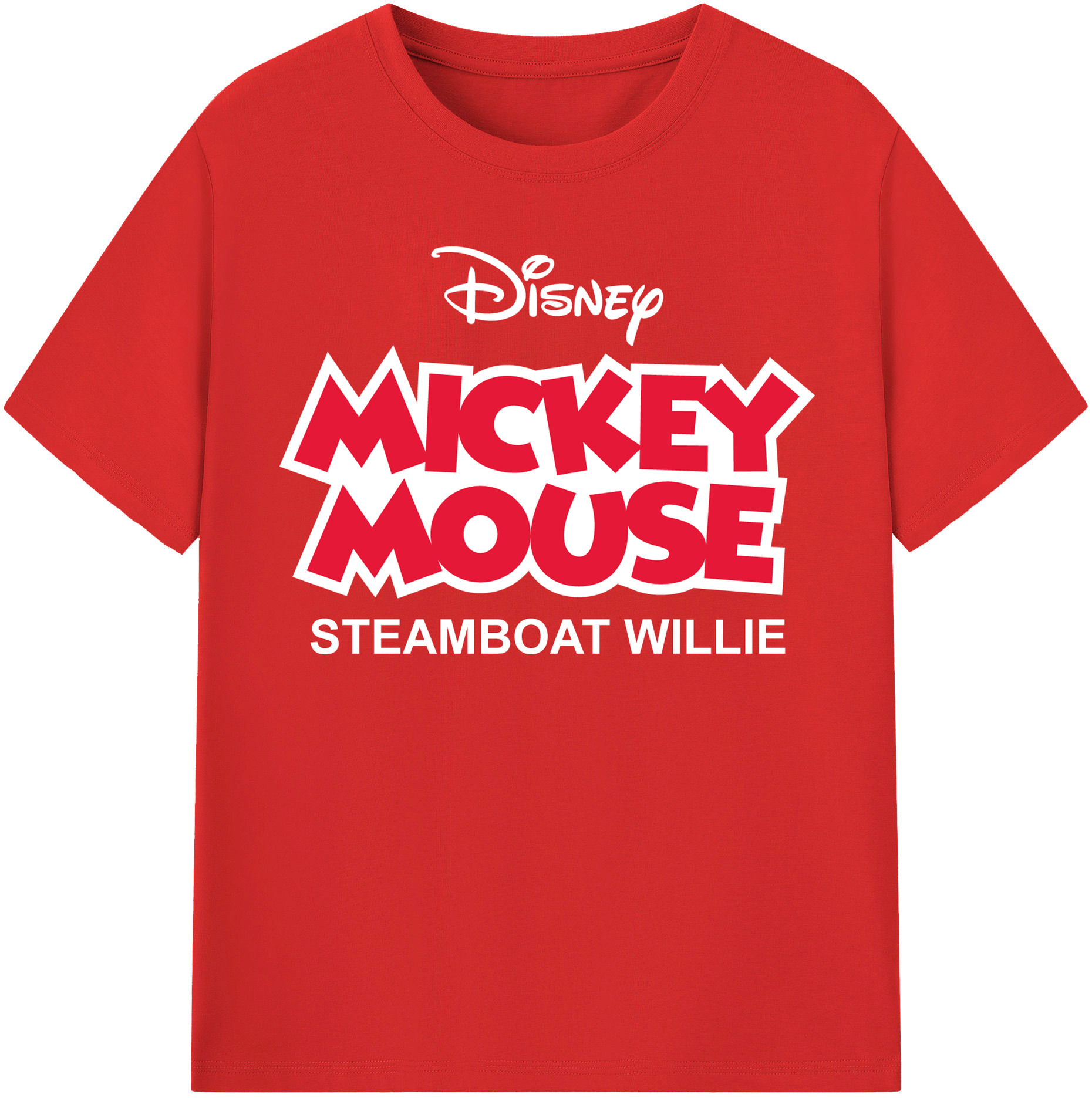 （画像用） ミッキーマウス Mickey Mouse 綿100％半袖Tシャツ（フロントプリント）