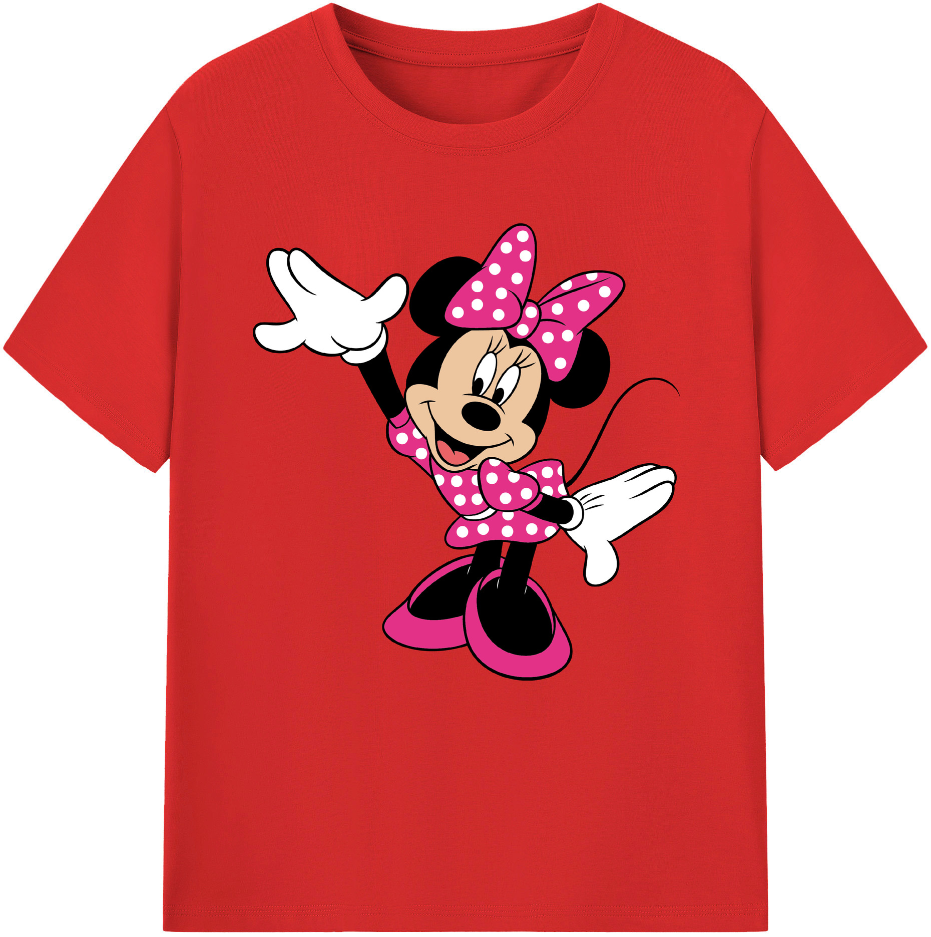 （画像用） ミッキーマウス Mickey Mouse 綿100％半袖Tシャツ（フロントプリント）