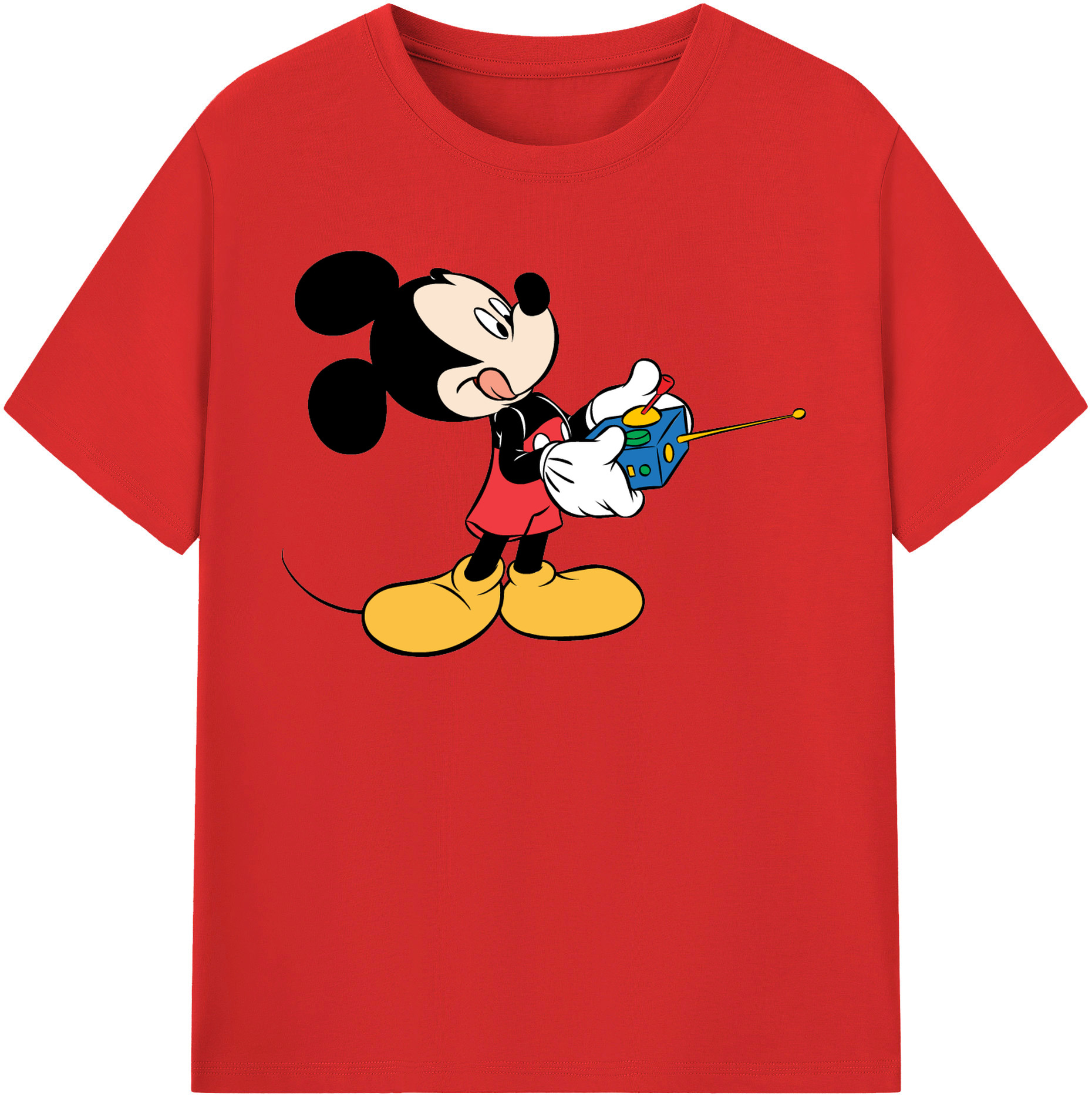 （画像用） ミッキーマウス Mickey Mouse 綿100％半袖Tシャツ（フロントプリント）