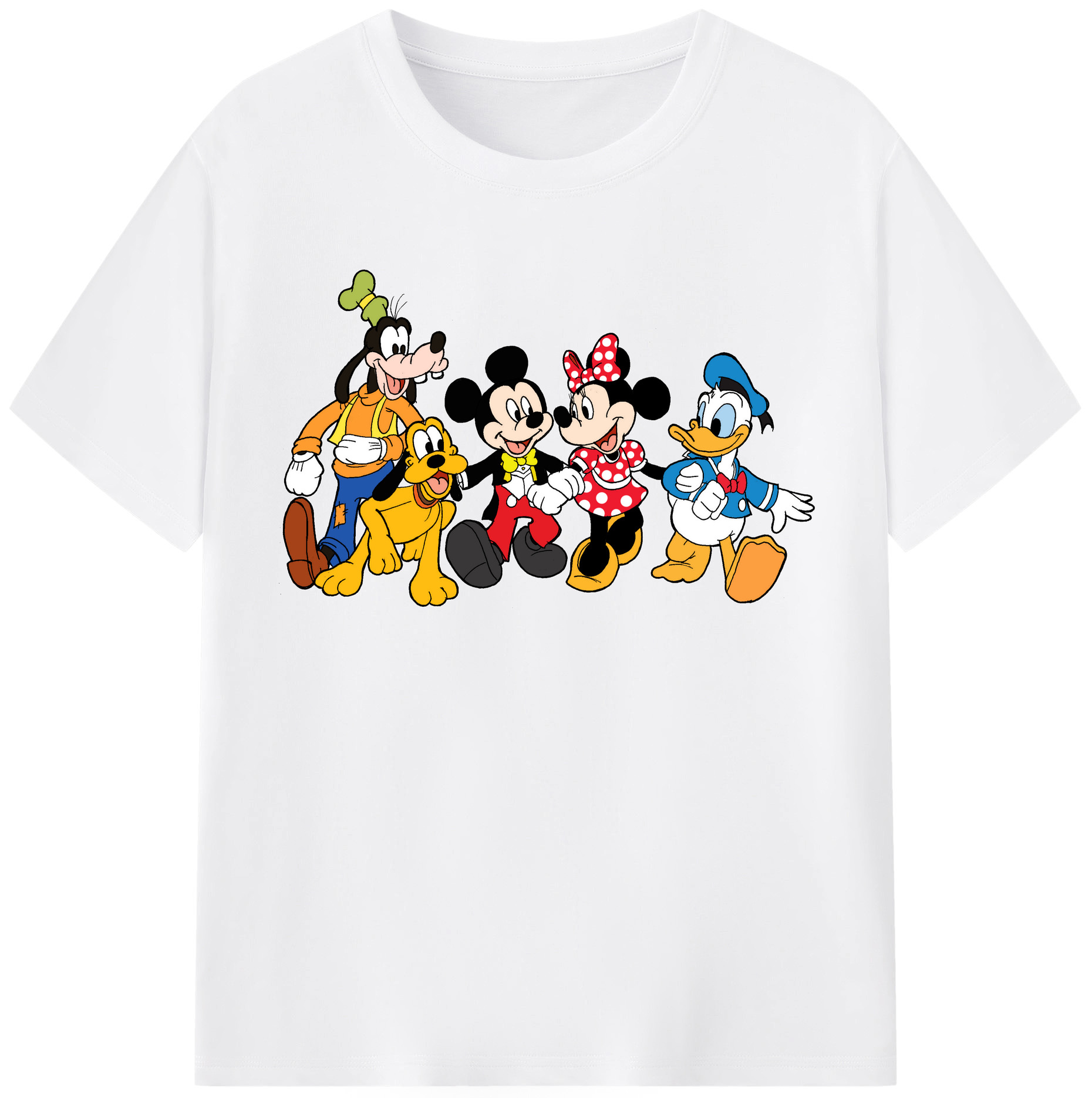 （画像用） ミッキーマウス Mickey Mouse 綿100％半袖Tシャツ（フロントプリント）