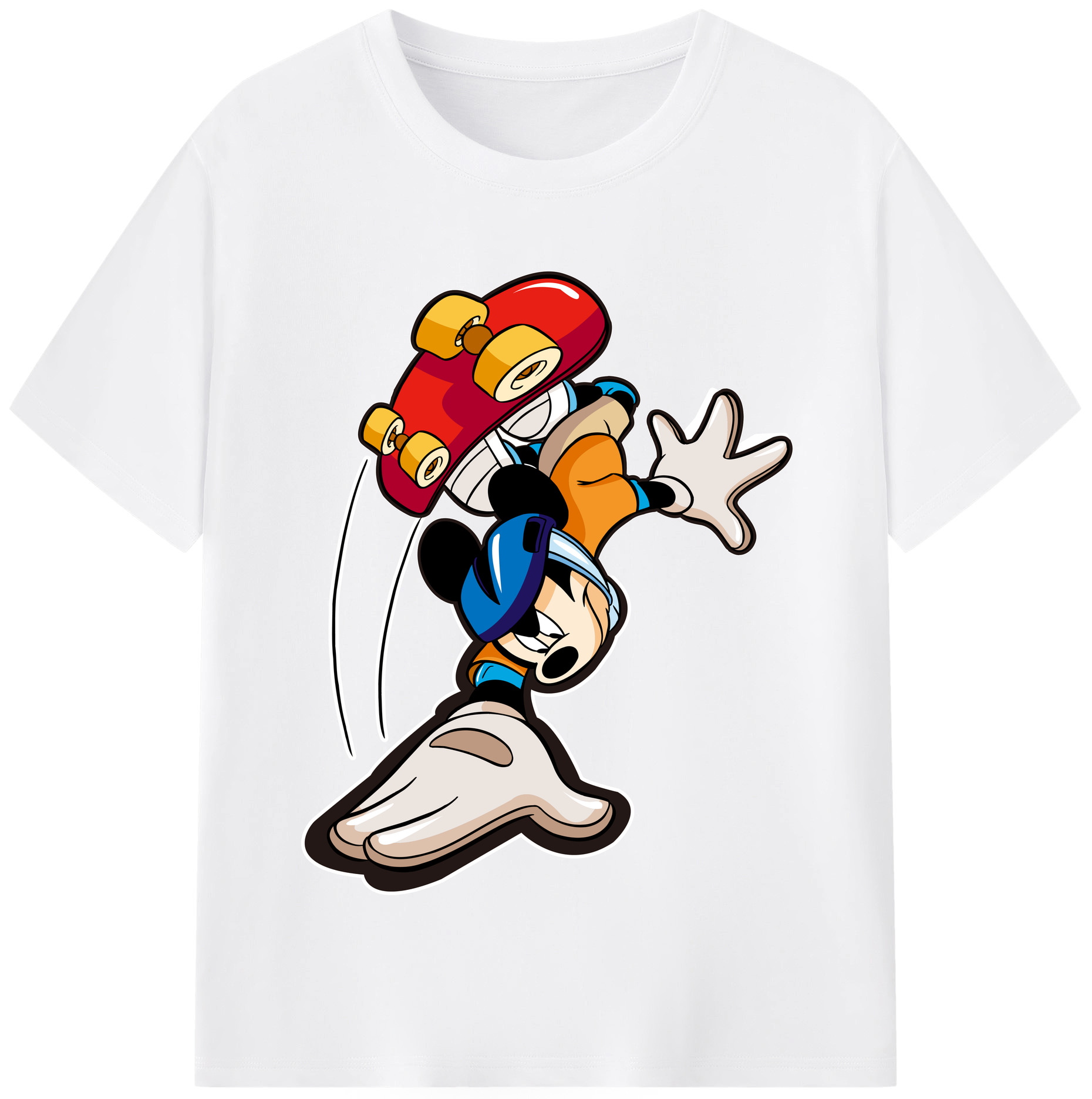 （画像用） ミッキーマウス Mickey Mouse 綿100％半袖Tシャツ（フロントプリント）