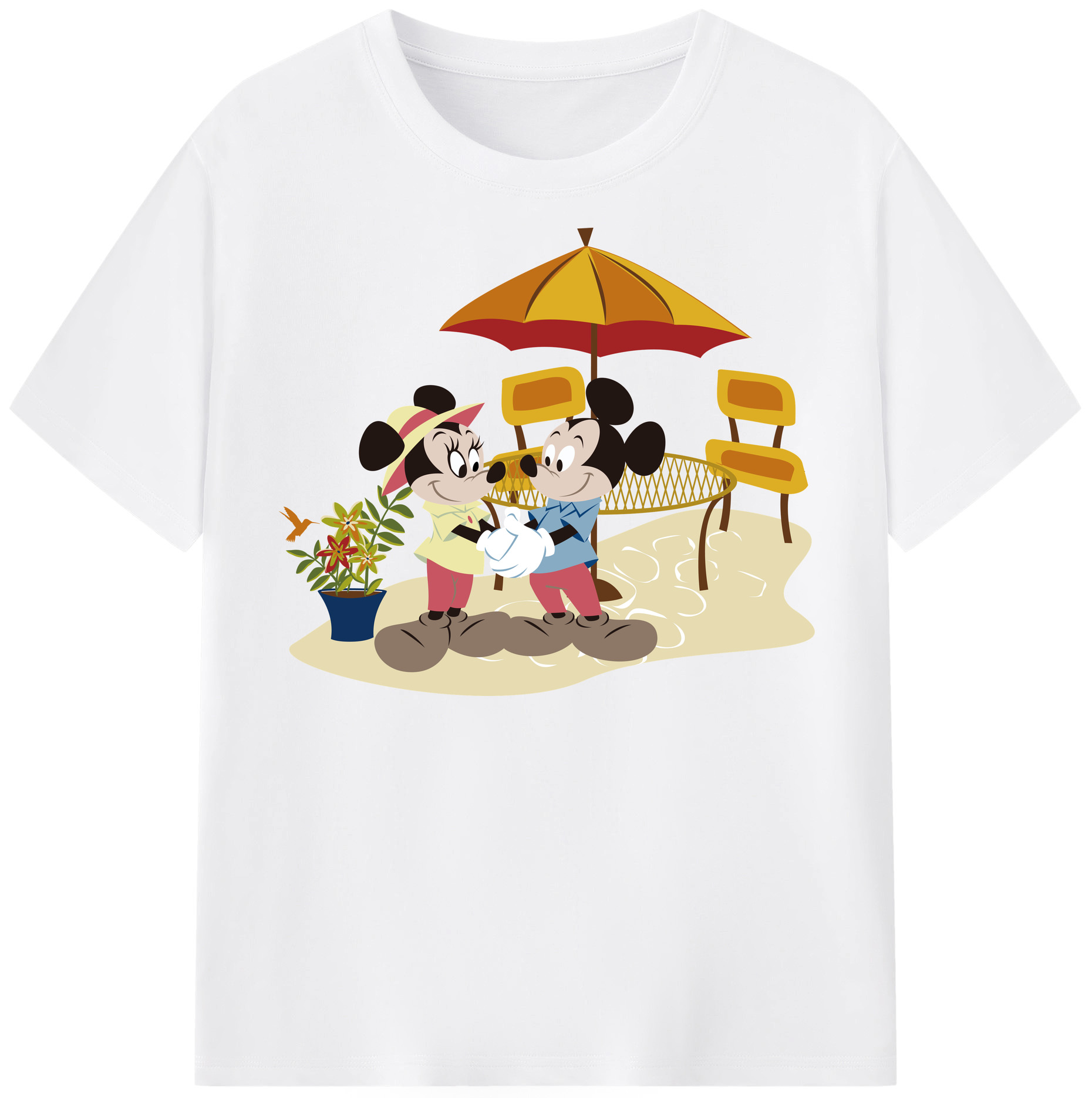 （画像用） ミッキーマウス Mickey Mouse 綿100％半袖Tシャツ（フロントプリント）