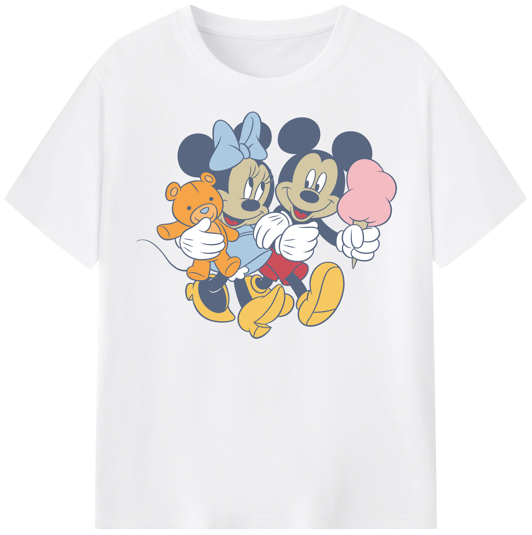 （画像用） ミッキーマウス Mickey Mouse 綿100％半袖Tシャツ（フロントプリント）