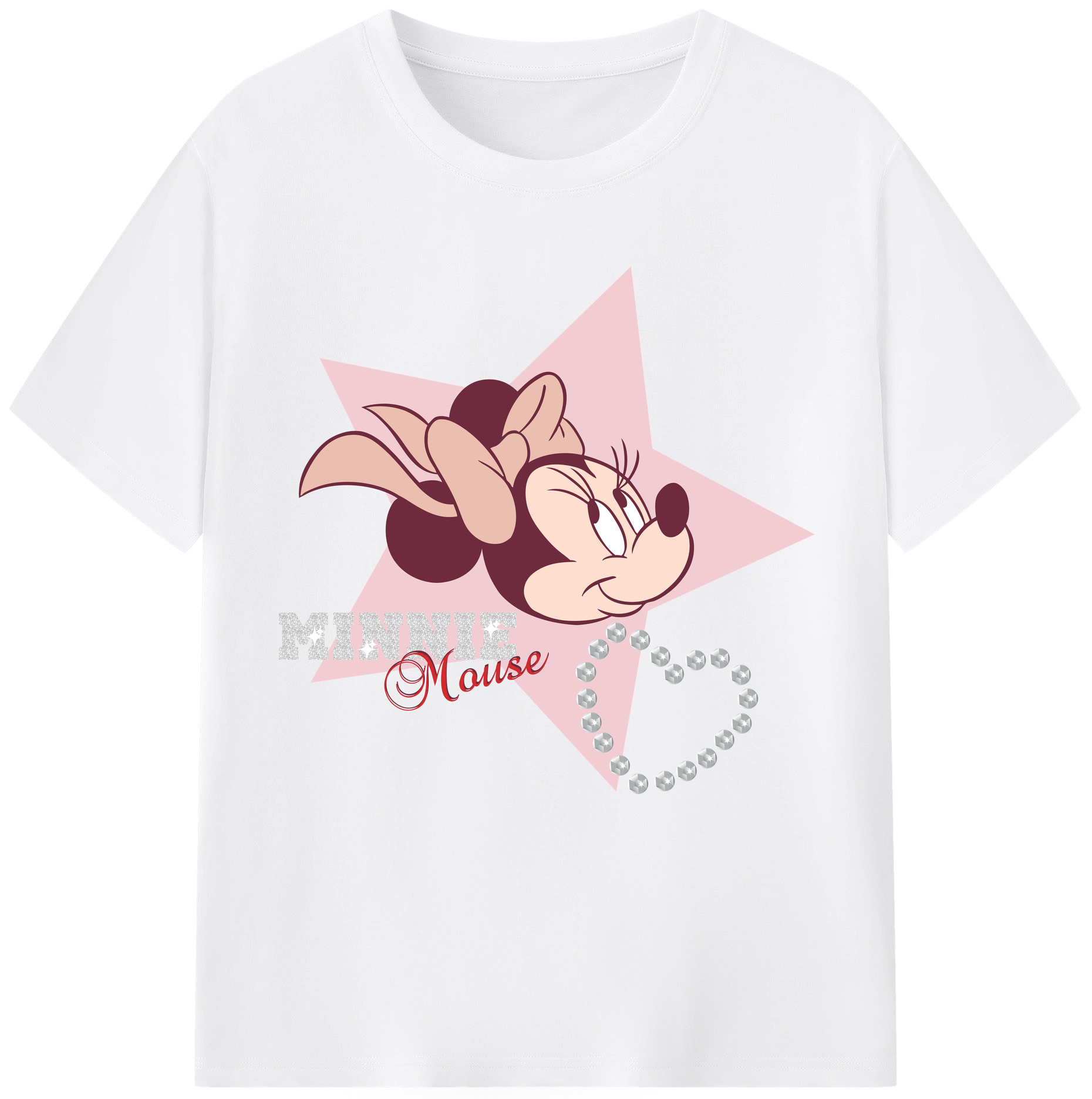 （画像用） ミッキーマウス Mickey Mouse 綿100％半袖Tシャツ（フロントプリント）