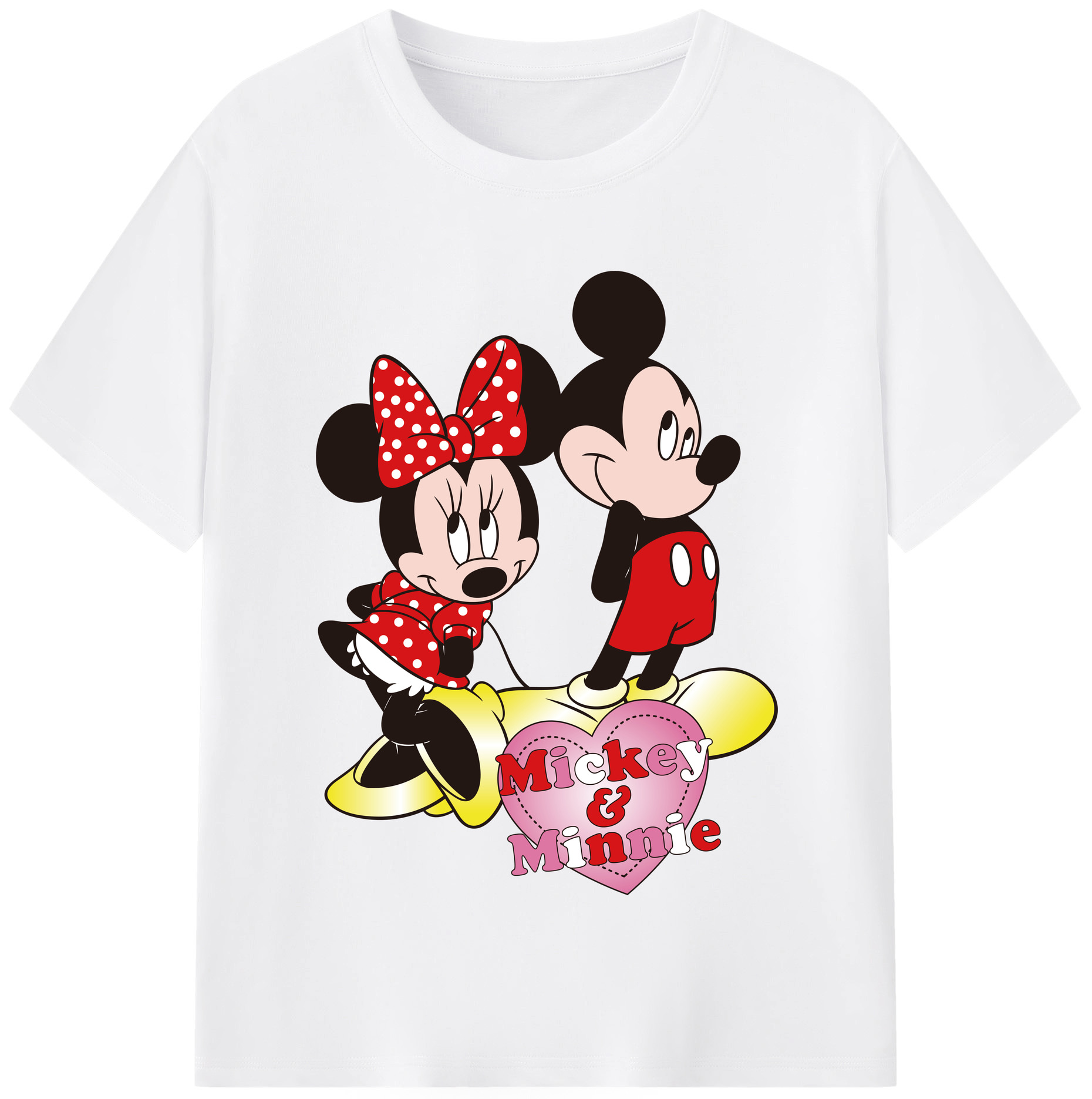 （画像用） ミッキーマウス Mickey Mouse 綿100％半袖Tシャツ（フロントプリント）