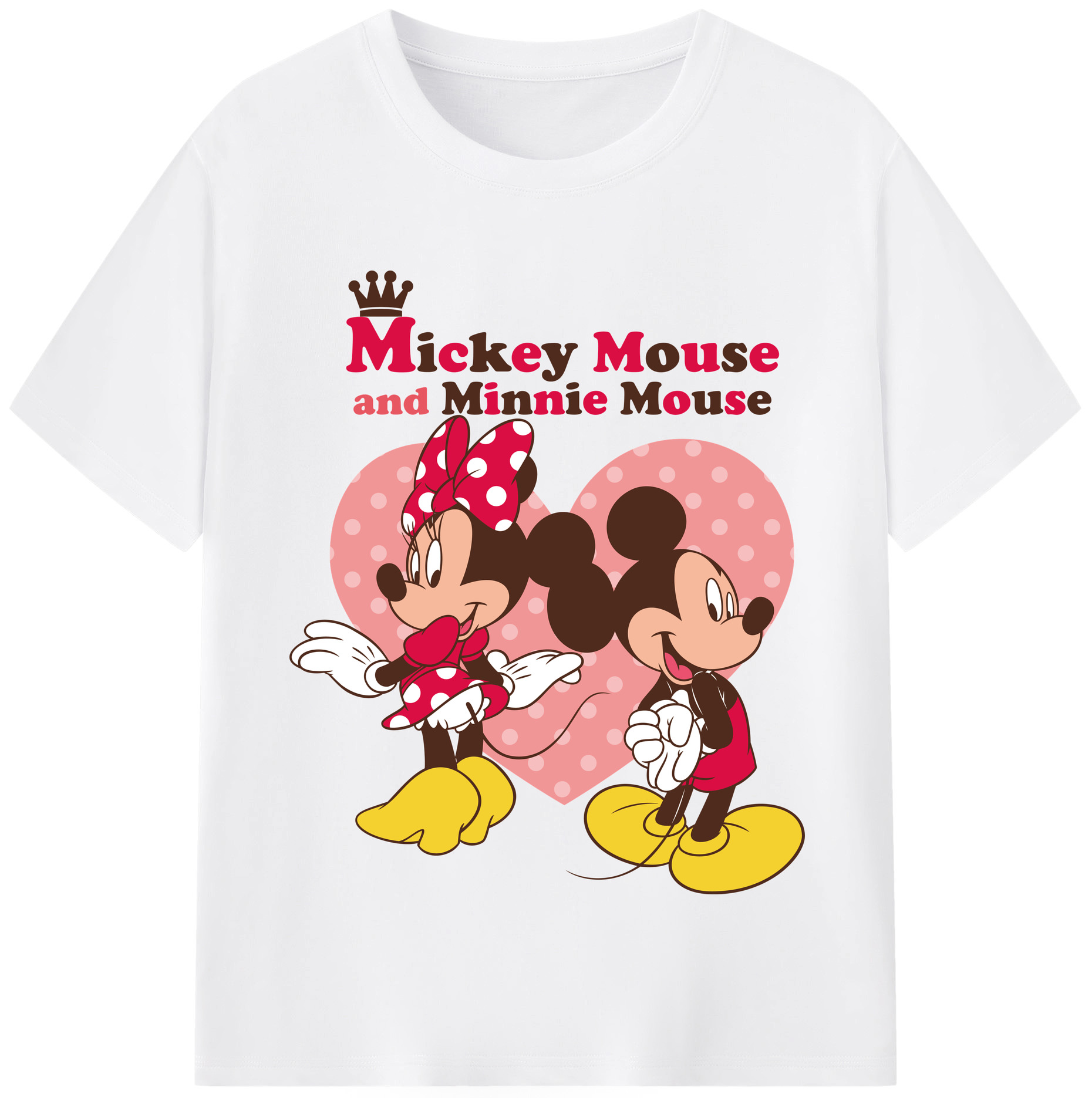 （画像用） ミッキーマウス Mickey Mouse 綿100％半袖Tシャツ（フロントプリント）