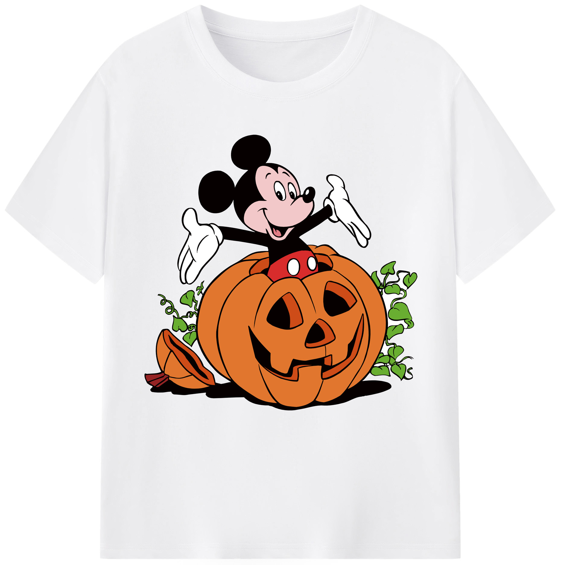 （画像用） ミッキーマウス Mickey Mouse 綿100％半袖Tシャツ（フロントプリント）