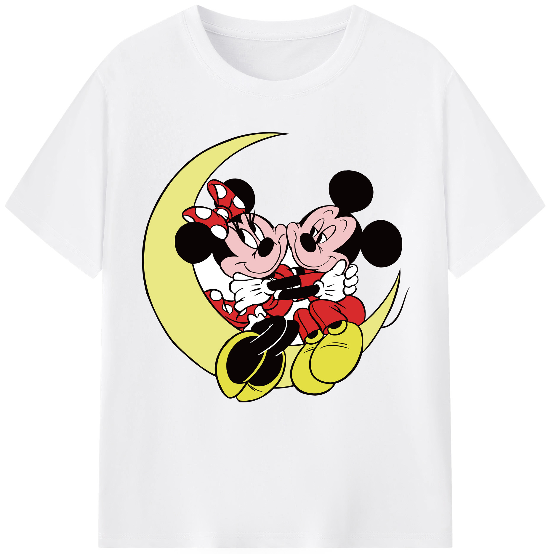 （画像用） ミッキーマウス Mickey Mouse 綿100％半袖Tシャツ（フロントプリント）