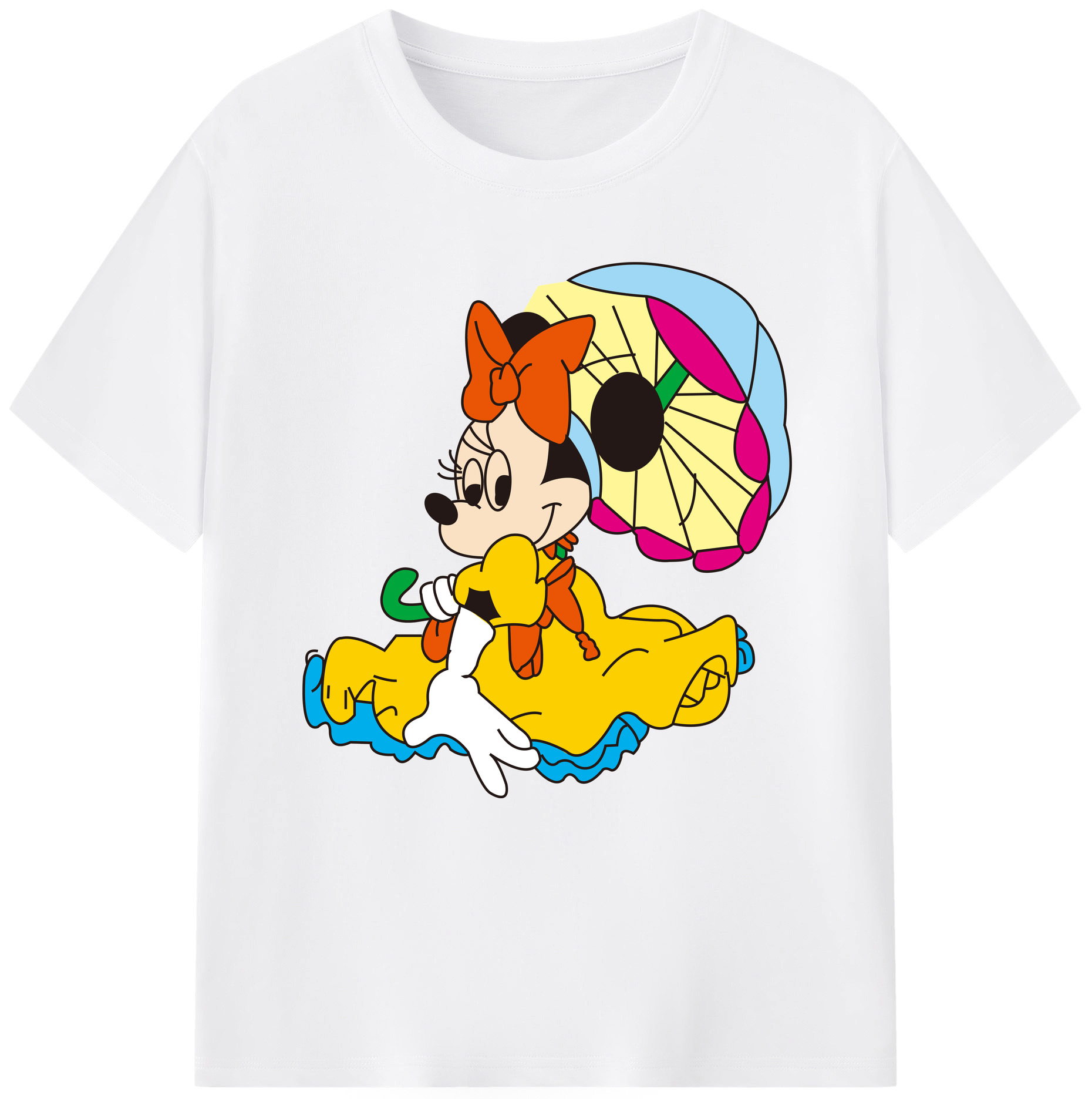 （画像用） ミッキーマウス Mickey Mouse 綿100％半袖Tシャツ（フロントプリント）