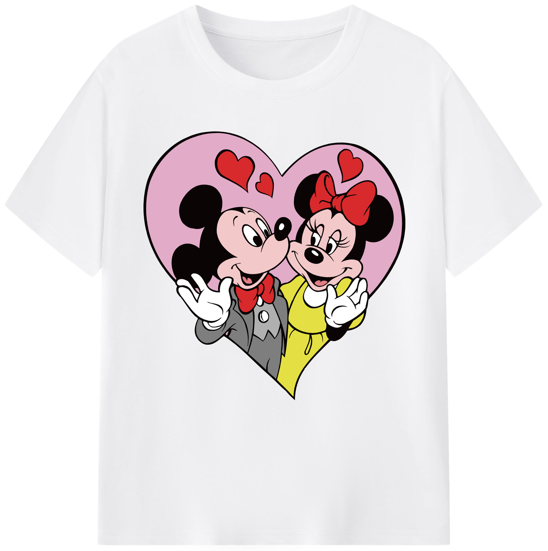 （画像用） ミッキーマウス Mickey Mouse 綿100％半袖Tシャツ（フロントプリント）