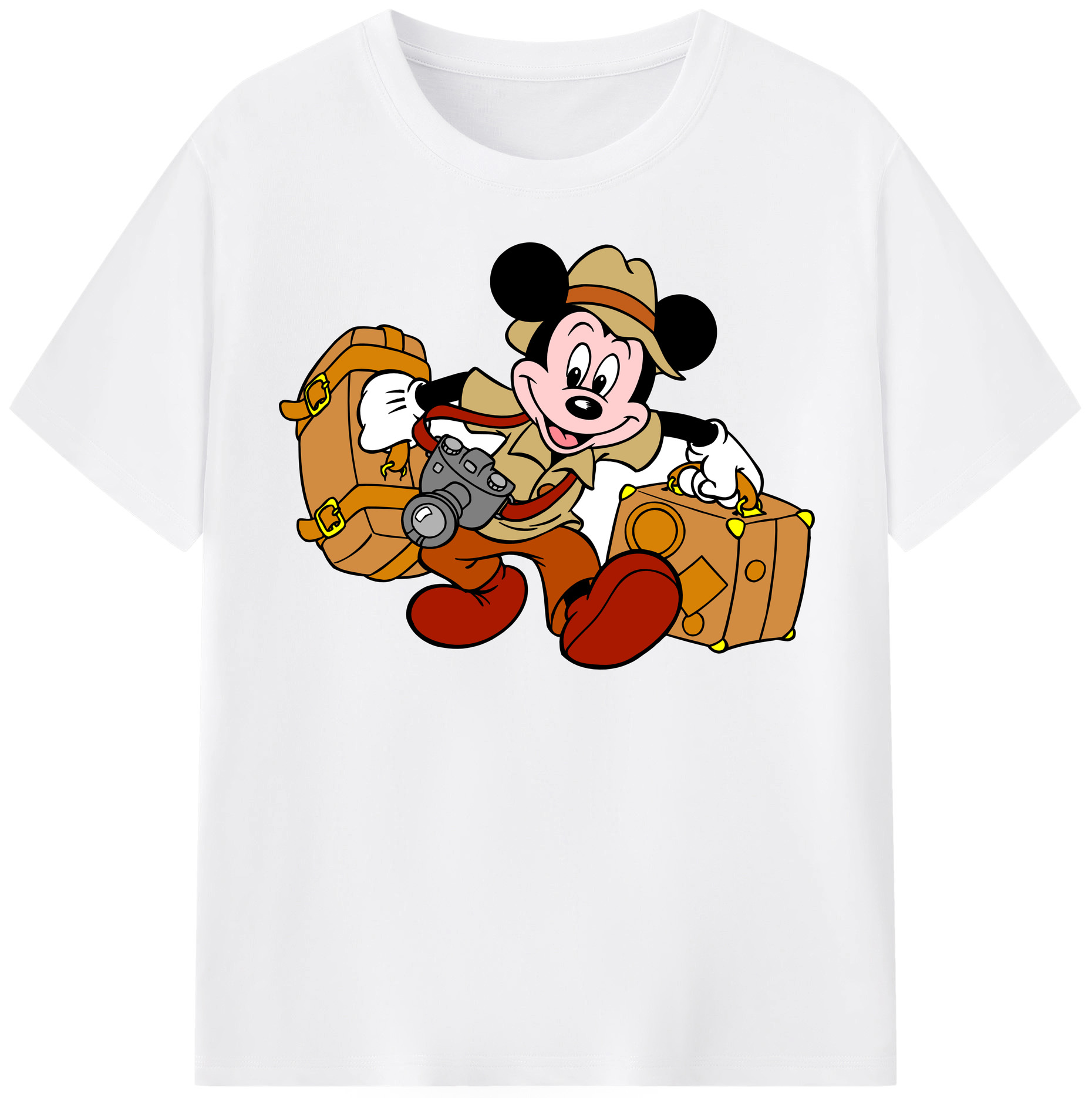 （画像用） ミッキーマウス Mickey Mouse 綿100％半袖Tシャツ（フロントプリント）