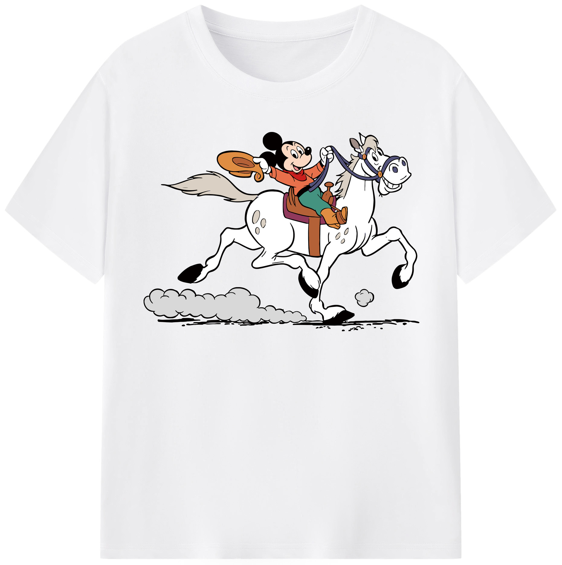 （画像用） ミッキーマウス Mickey Mouse 綿100％半袖Tシャツ（フロントプリント）