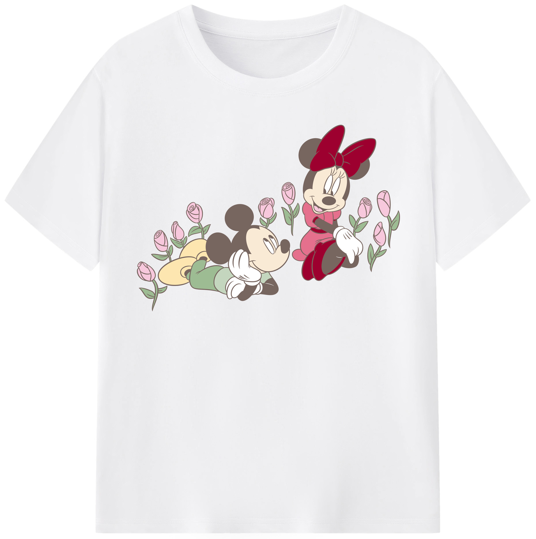 （画像用） ミッキーマウス Mickey Mouse 綿100％半袖Tシャツ（フロントプリント）