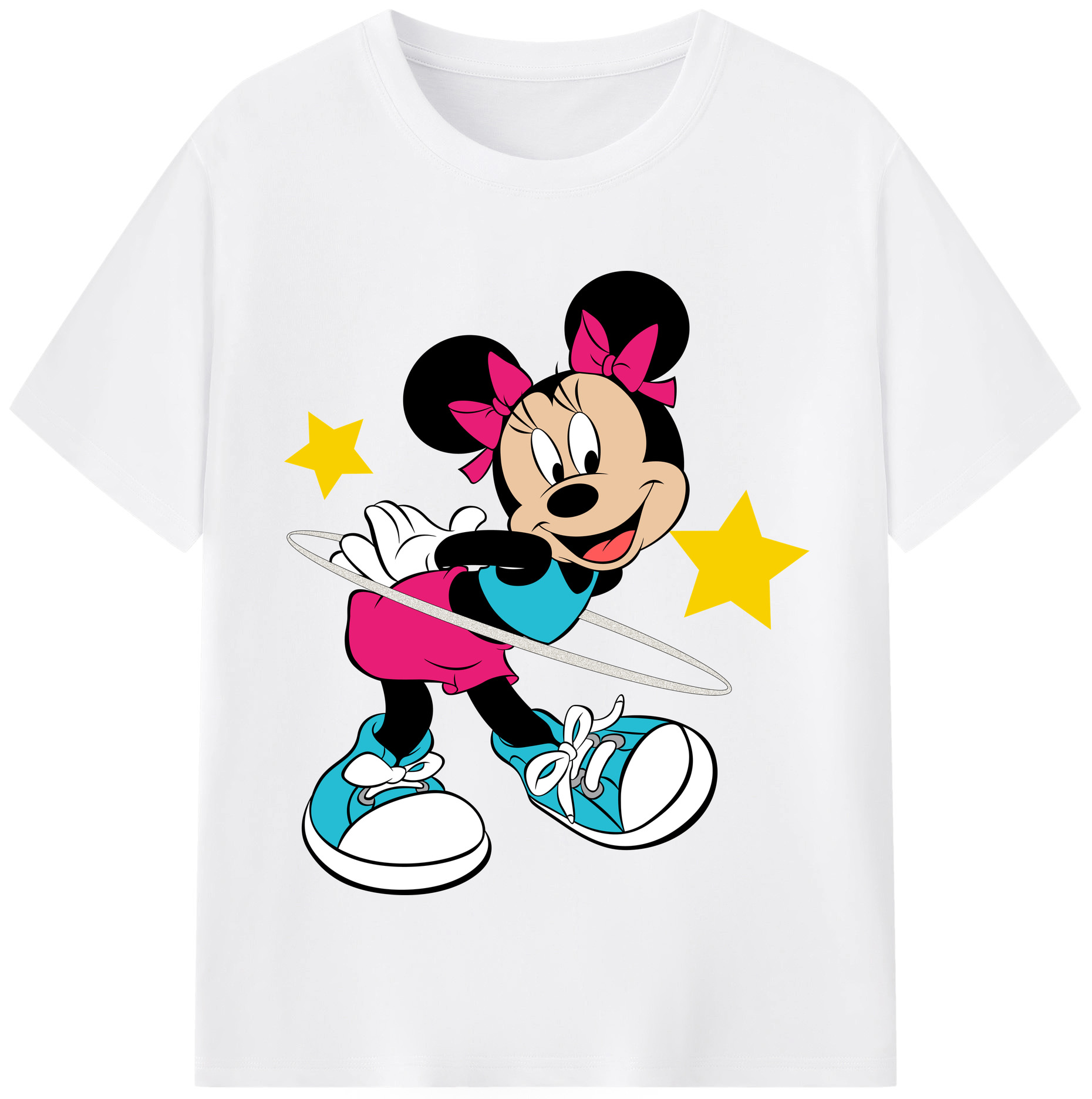 （画像用） ミッキーマウス Mickey Mouse 綿100％半袖Tシャツ（フロントプリント）