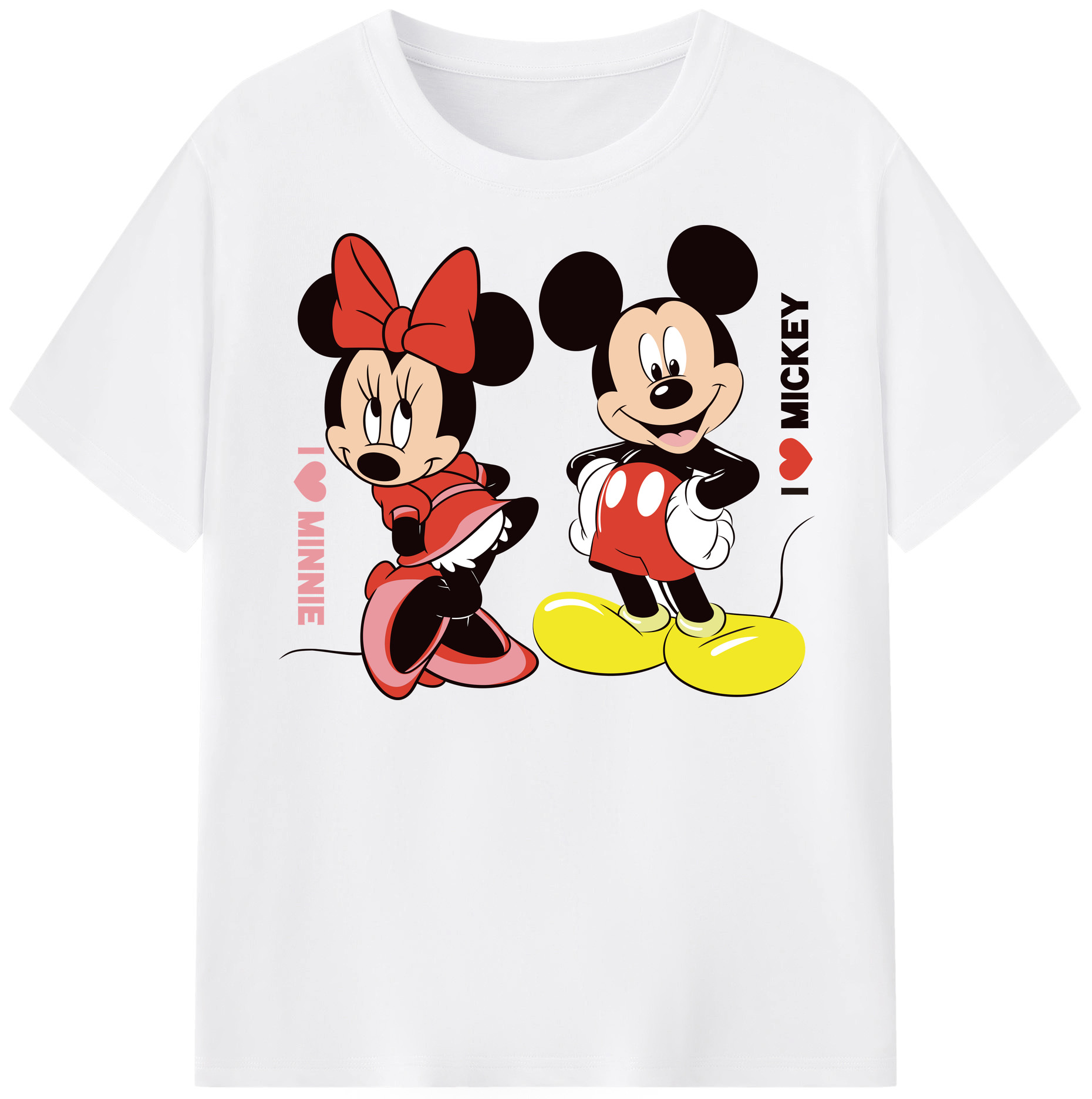（画像用） ミッキーマウス Mickey Mouse 綿100％半袖Tシャツ（フロントプリント）