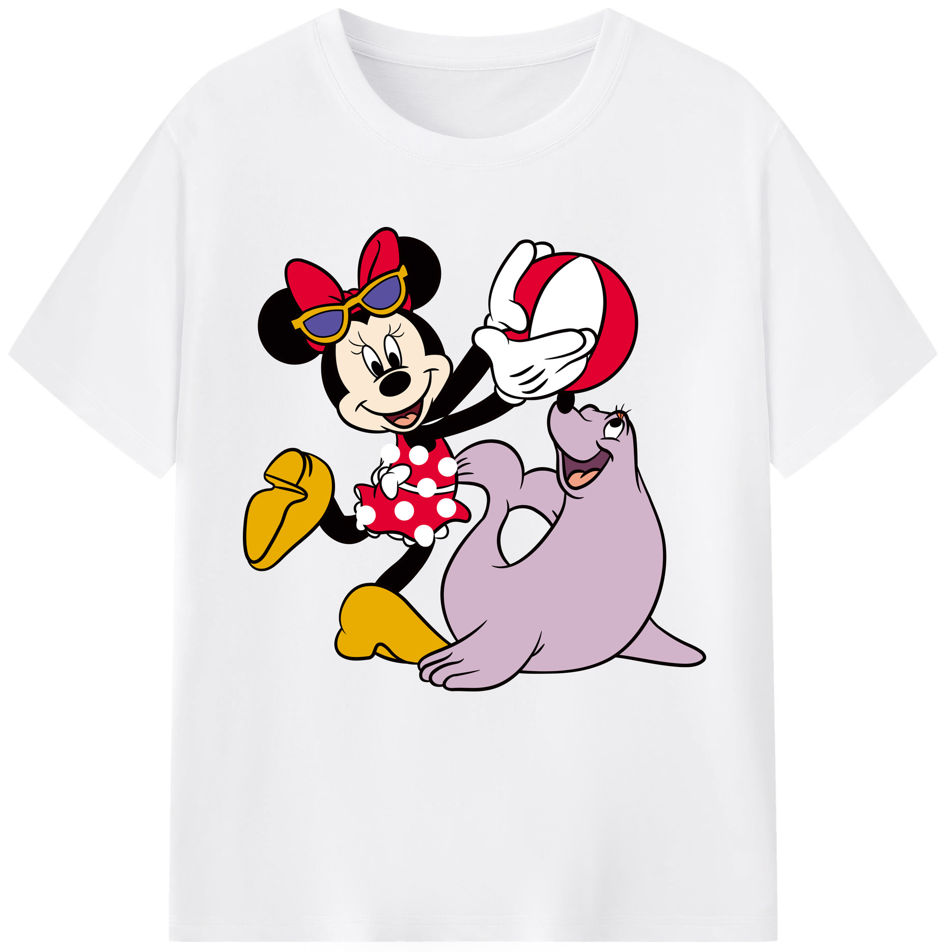 （画像用） ミッキーマウス Mickey Mouse 綿100％半袖Tシャツ（フロントプリント）