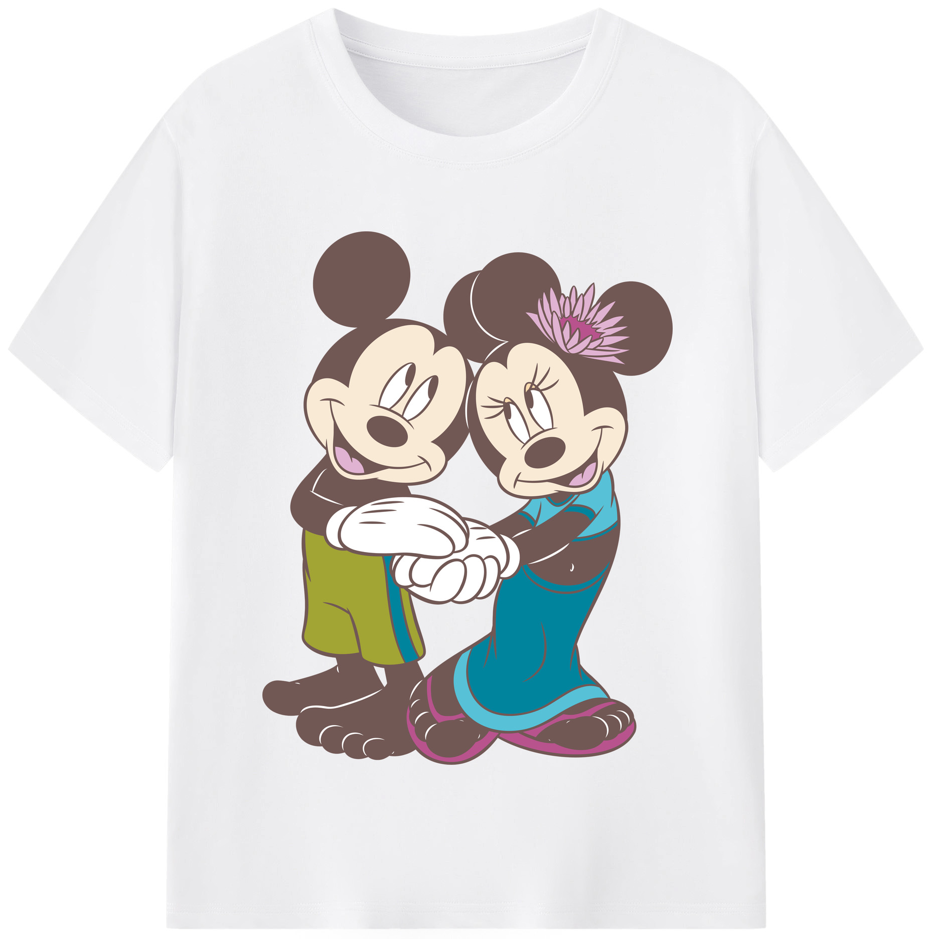 （画像用） ミッキーマウス Mickey Mouse 綿100％半袖Tシャツ（フロントプリント）