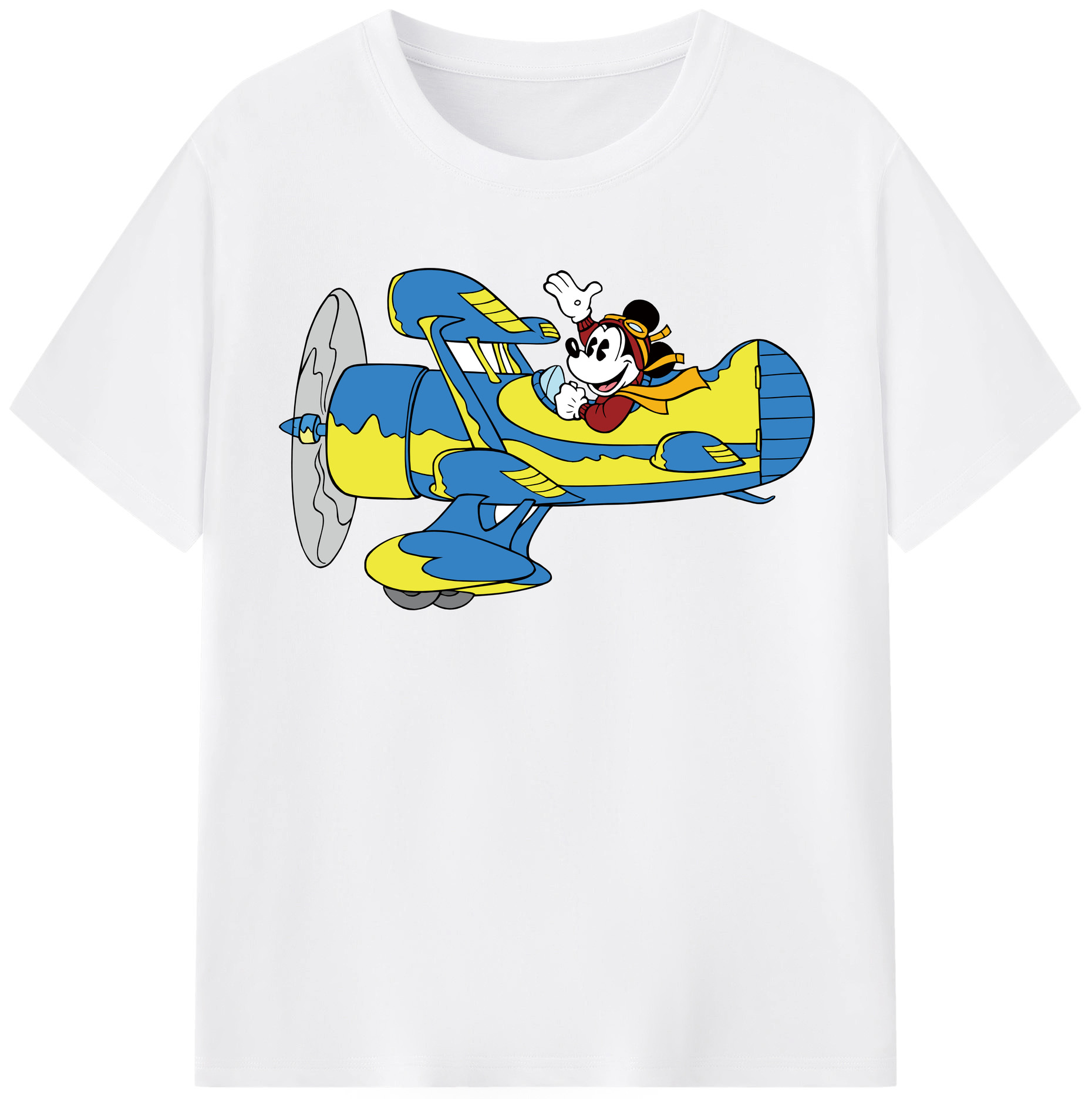 （画像用） ミッキーマウス Mickey Mouse 綿100％半袖Tシャツ（フロントプリント）