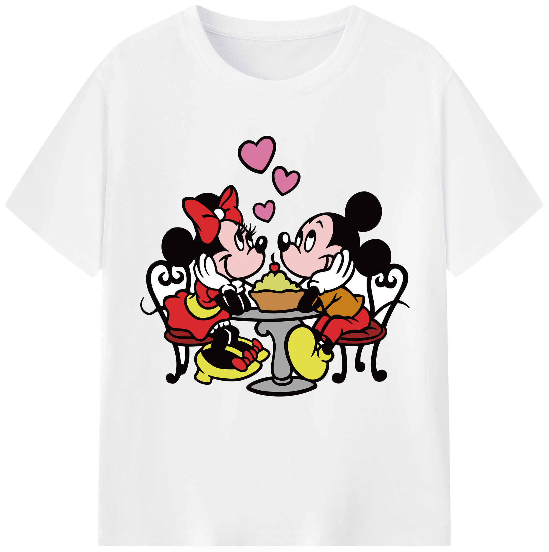 （画像用） ミッキーマウス Mickey Mouse 綿100％半袖Tシャツ（フロントプリント）