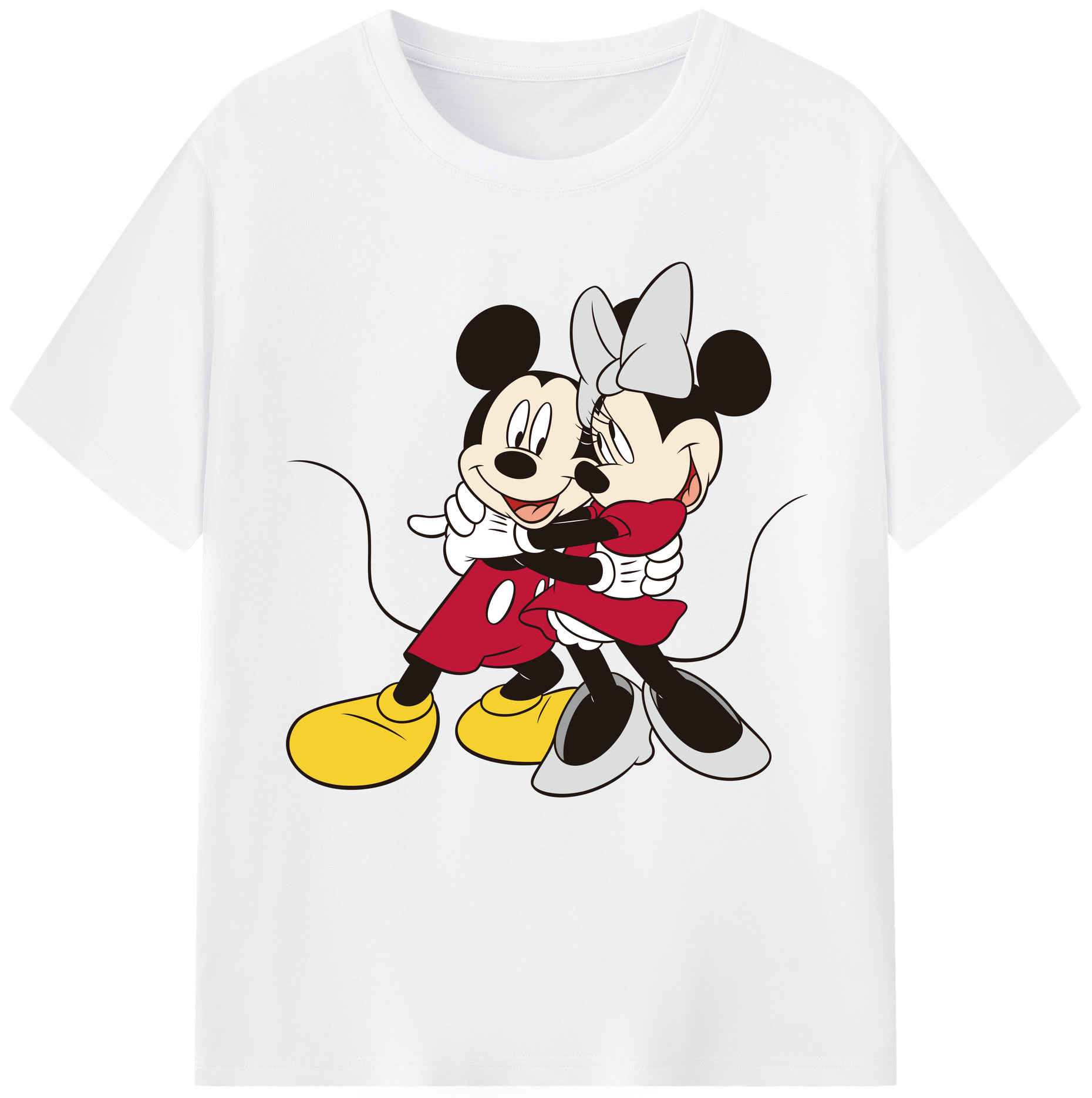 （画像用） ミッキーマウス Mickey Mouse 綿100％半袖Tシャツ（フロントプリント）