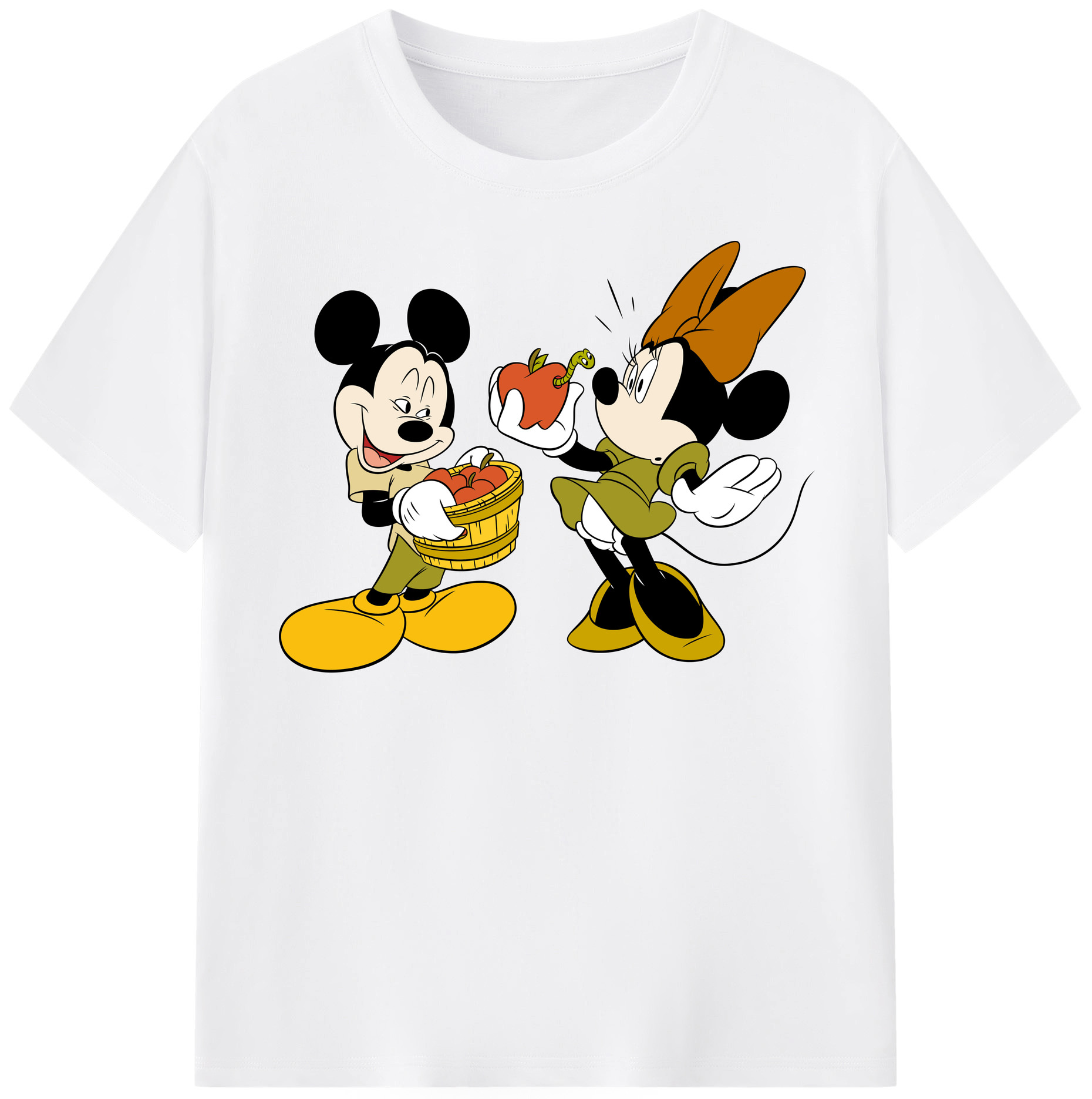 （画像用） ミッキーマウス Mickey Mouse 綿100％半袖Tシャツ（フロントプリント）