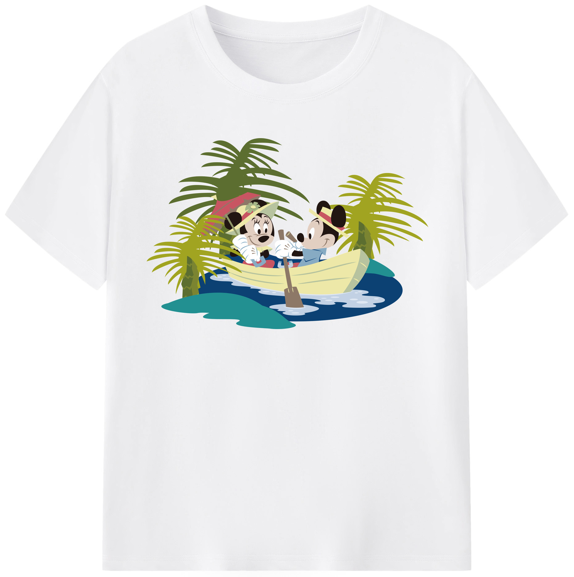 （画像用） ミッキーマウス Mickey Mouse 綿100％半袖Tシャツ（フロントプリント）