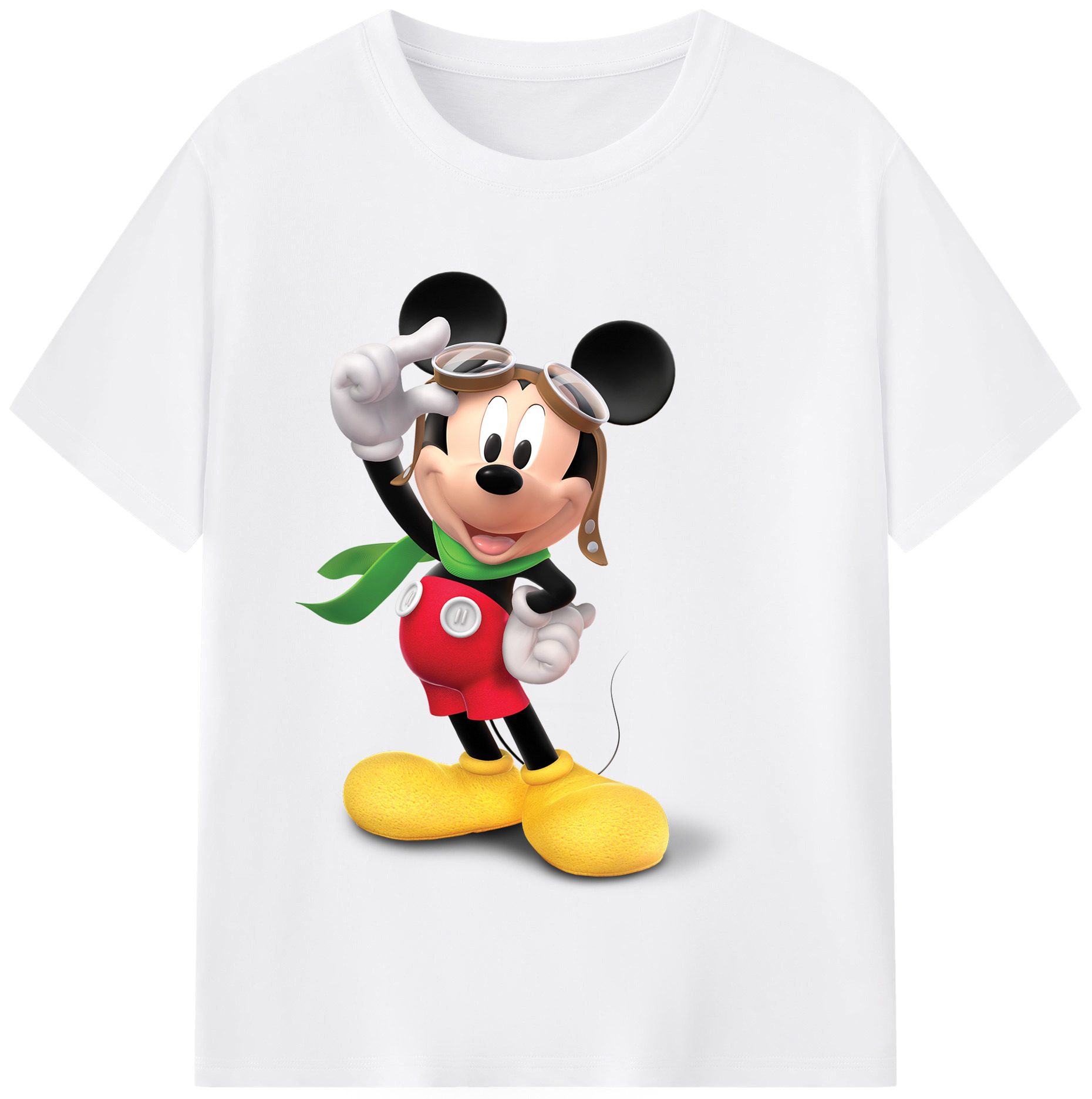 （画像用） ミッキーマウス Mickey Mouse 綿100％半袖Tシャツ（フロントプリント）