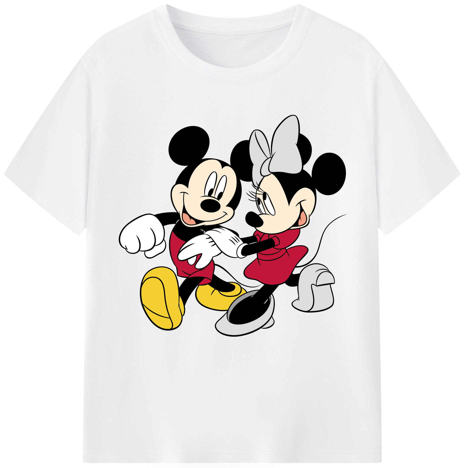 （画像用） ミッキーマウス Mickey Mouse 綿100％半袖Tシャツ（フロントプリント）