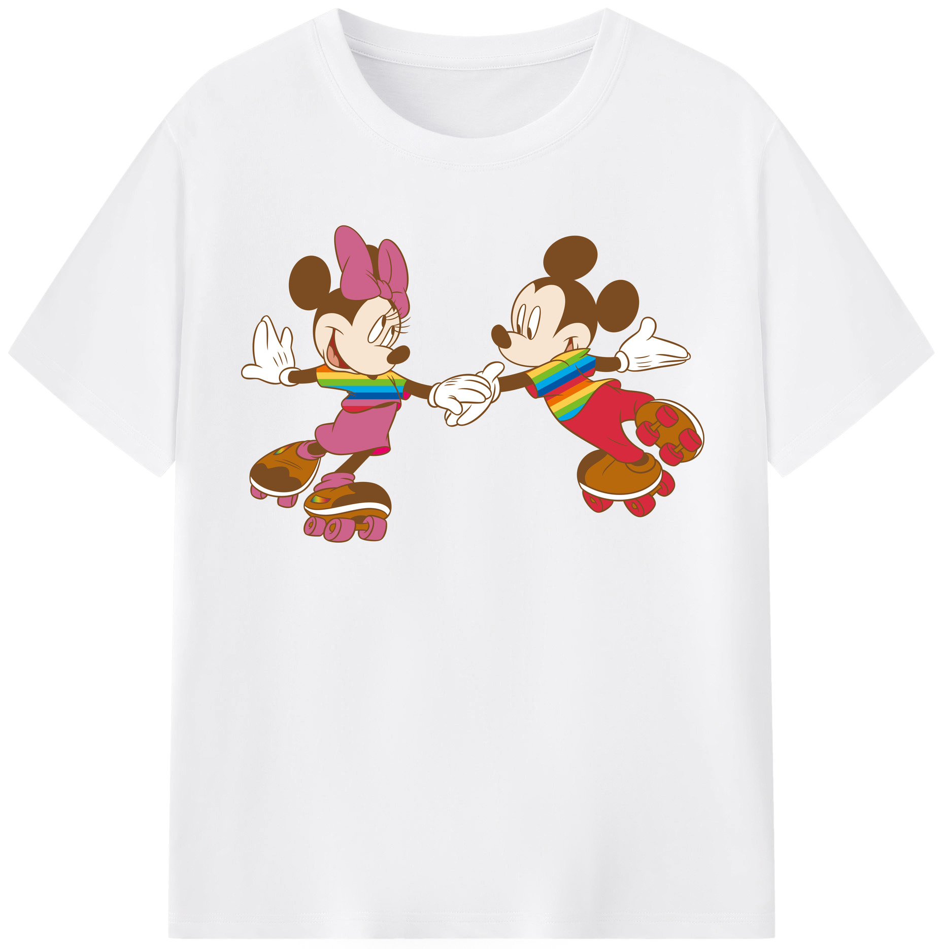 （画像用） ミッキーマウス Mickey Mouse 綿100％半袖Tシャツ（フロントプリント）