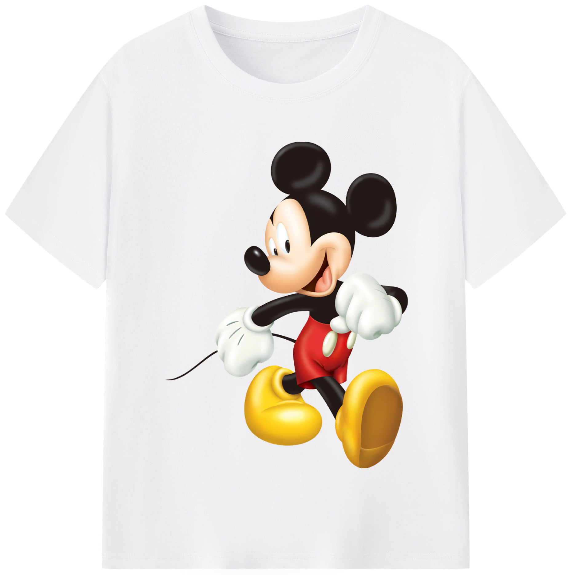 （画像用） ミッキーマウス Mickey Mouse 綿100％半袖Tシャツ（フロントプリント）