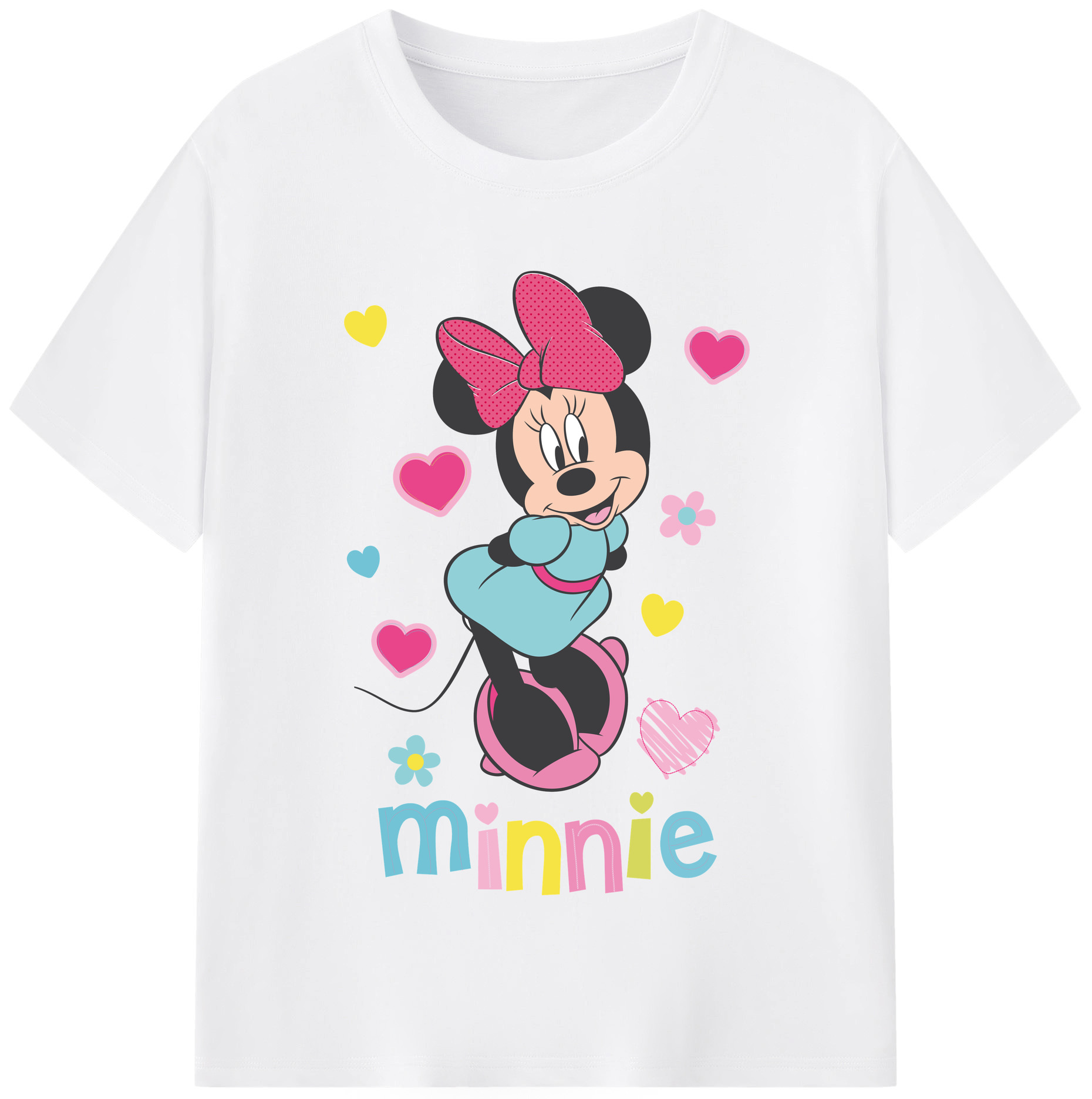 （画像用） ミッキーマウス Mickey Mouse 綿100％半袖Tシャツ（フロントプリント）