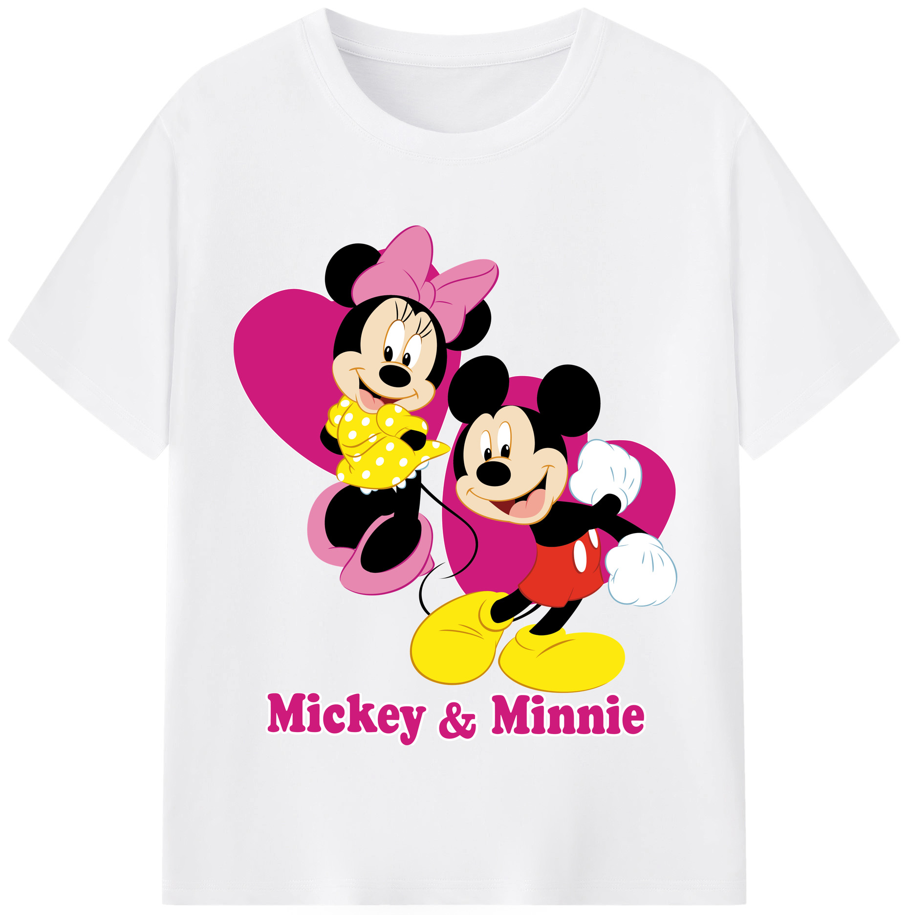 （画像用） ミッキーマウス Mickey Mouse 綿100％半袖Tシャツ（フロントプリント）