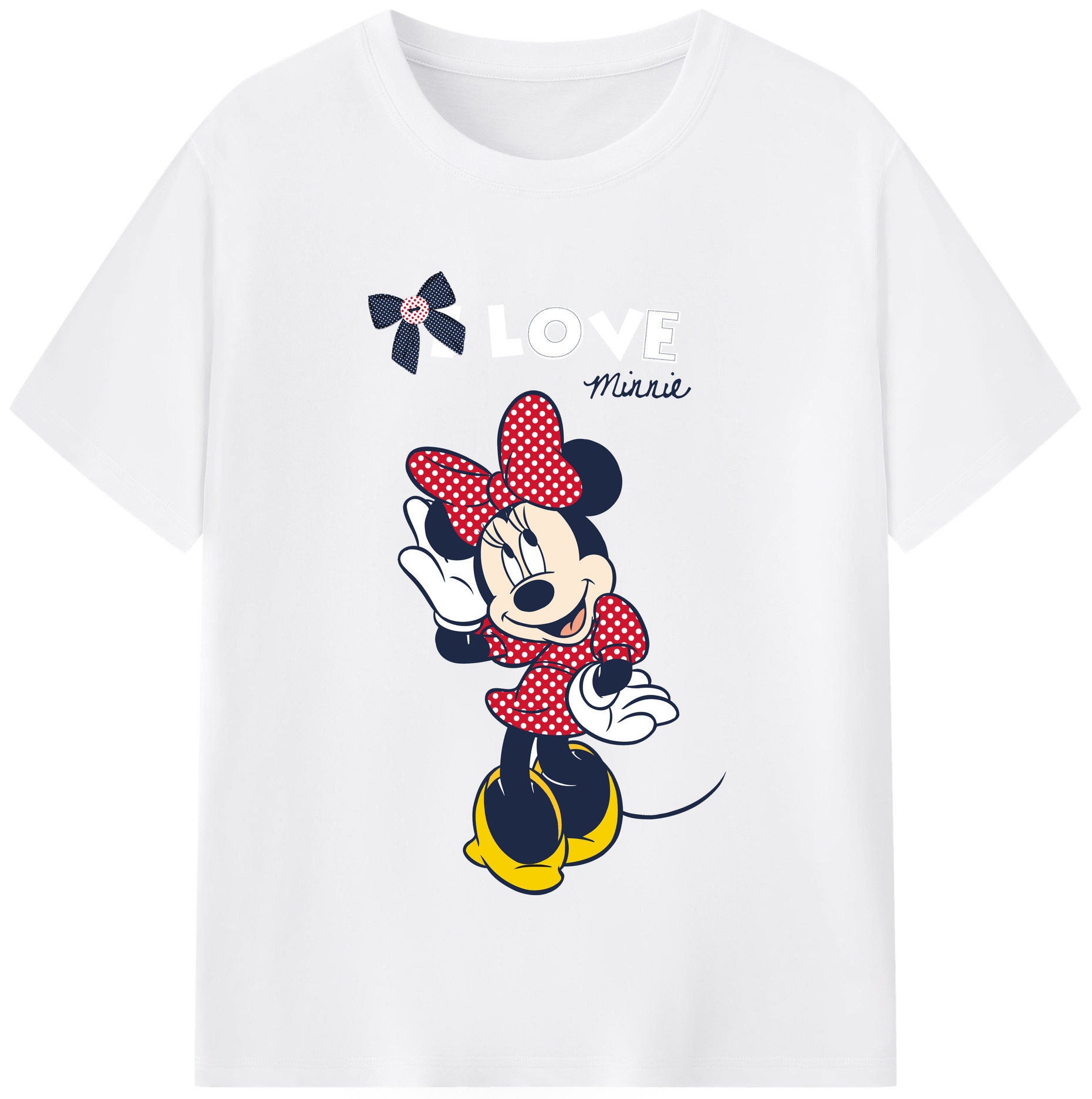 （画像用） ミッキーマウス Mickey Mouse 綿100％半袖Tシャツ（フロントプリント）