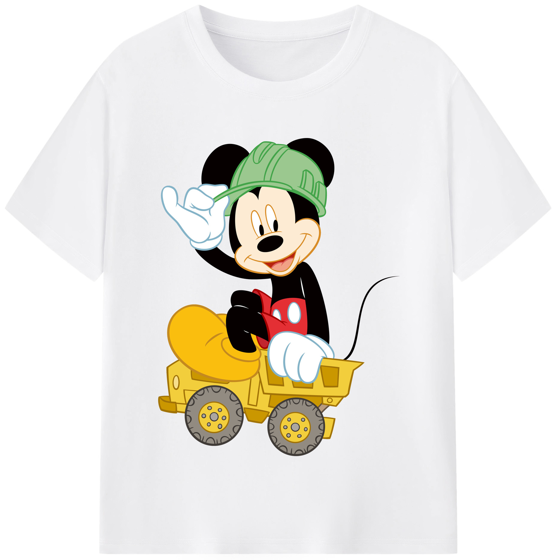 （画像用） ミッキーマウス Mickey Mouse 綿100％半袖Tシャツ（フロントプリント）
