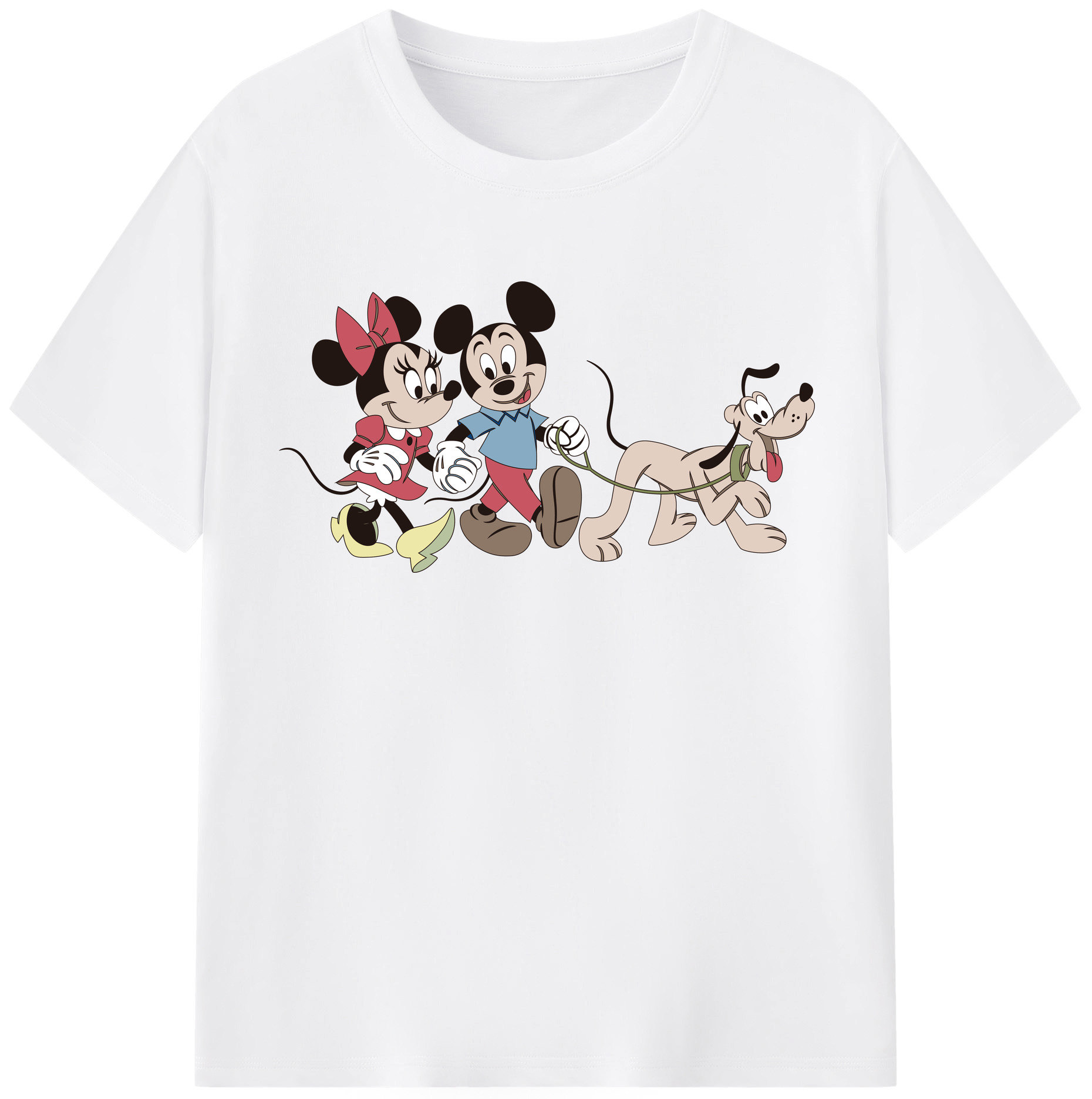 （画像用） ミッキーマウス Mickey Mouse 綿100％半袖Tシャツ（フロントプリント）