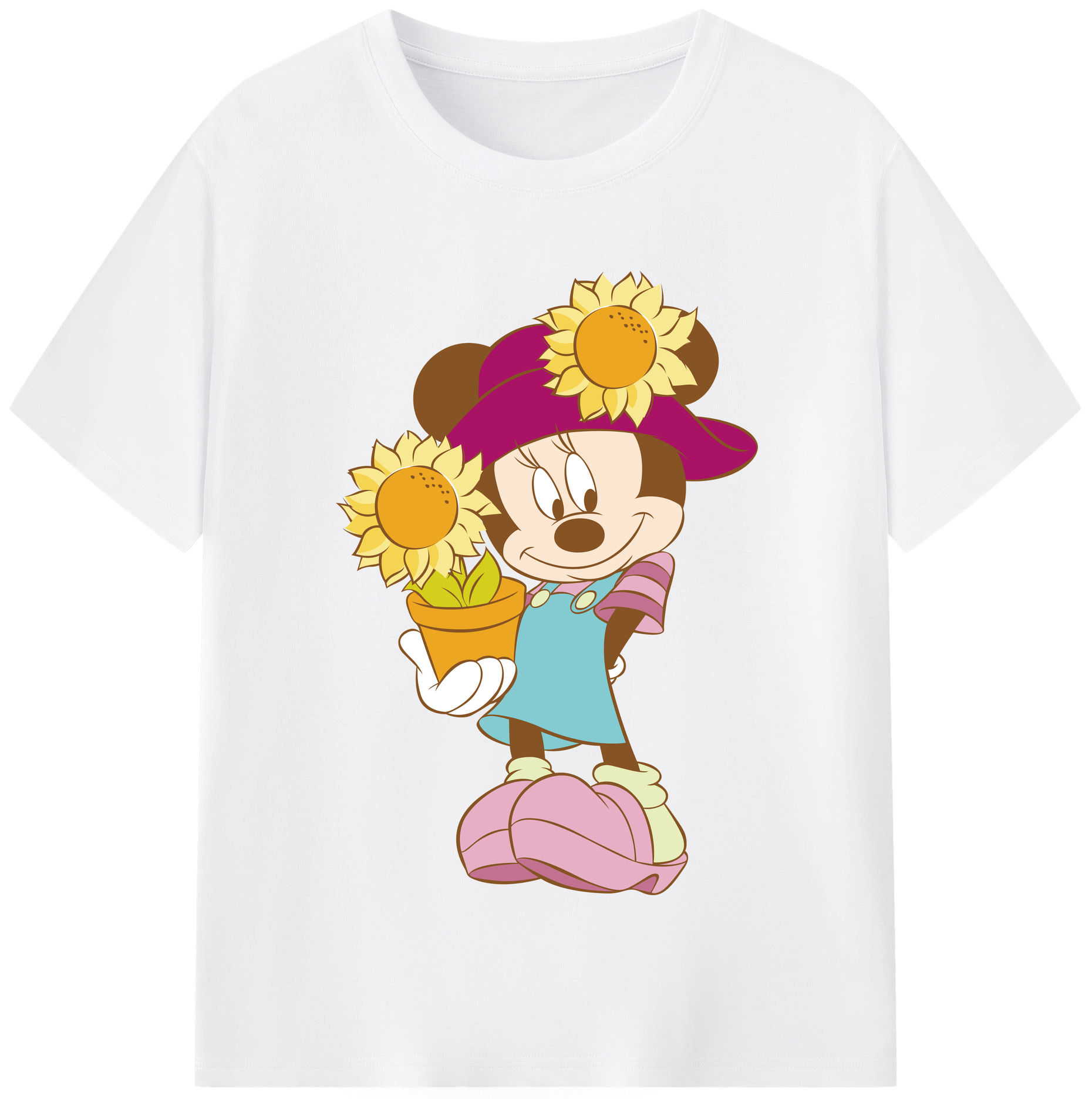 （画像用） ミッキーマウス Mickey Mouse 綿100％半袖Tシャツ（フロントプリント）