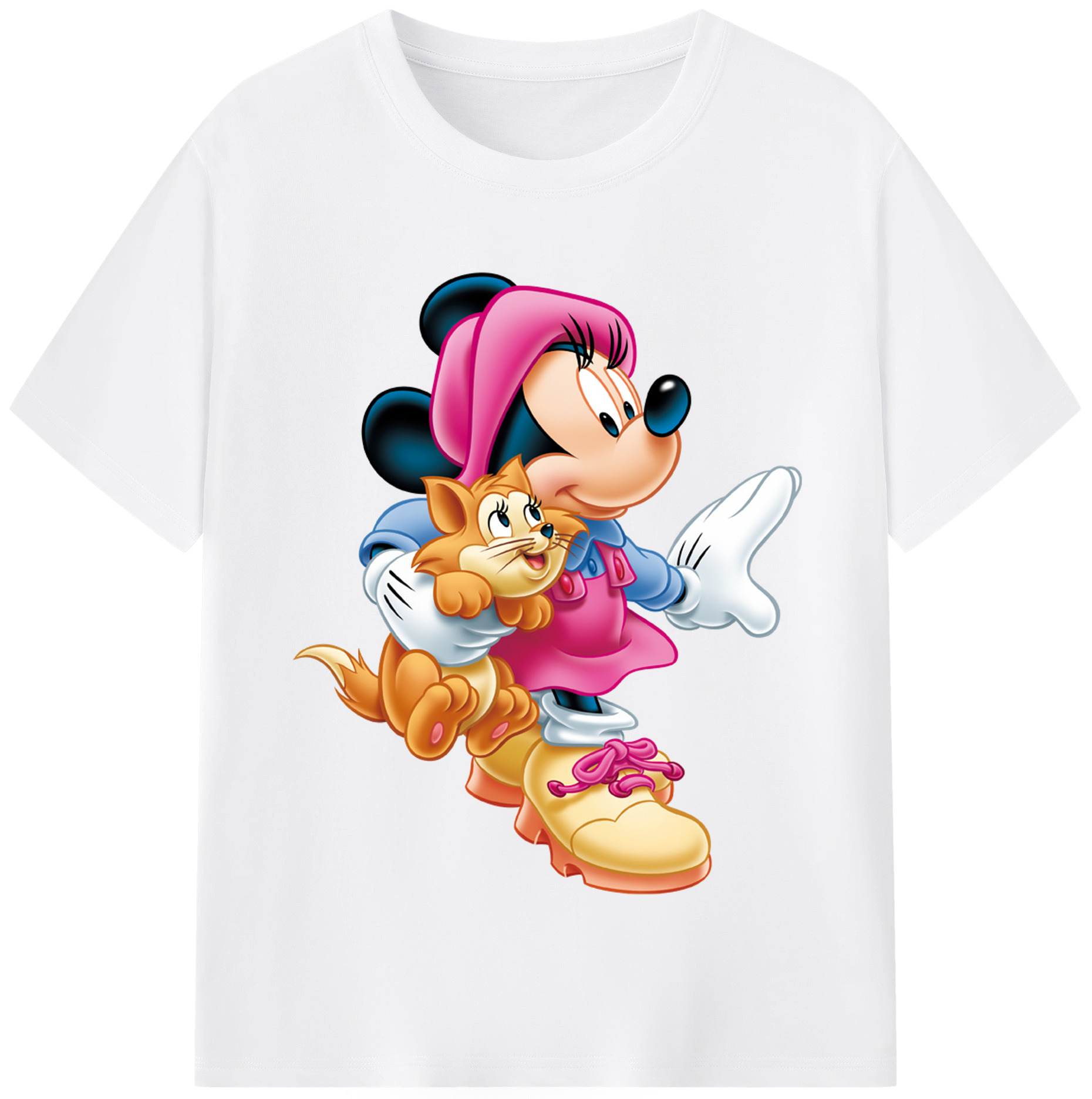 （画像用） ミッキーマウス Mickey Mouse 綿100％半袖Tシャツ（フロントプリント）