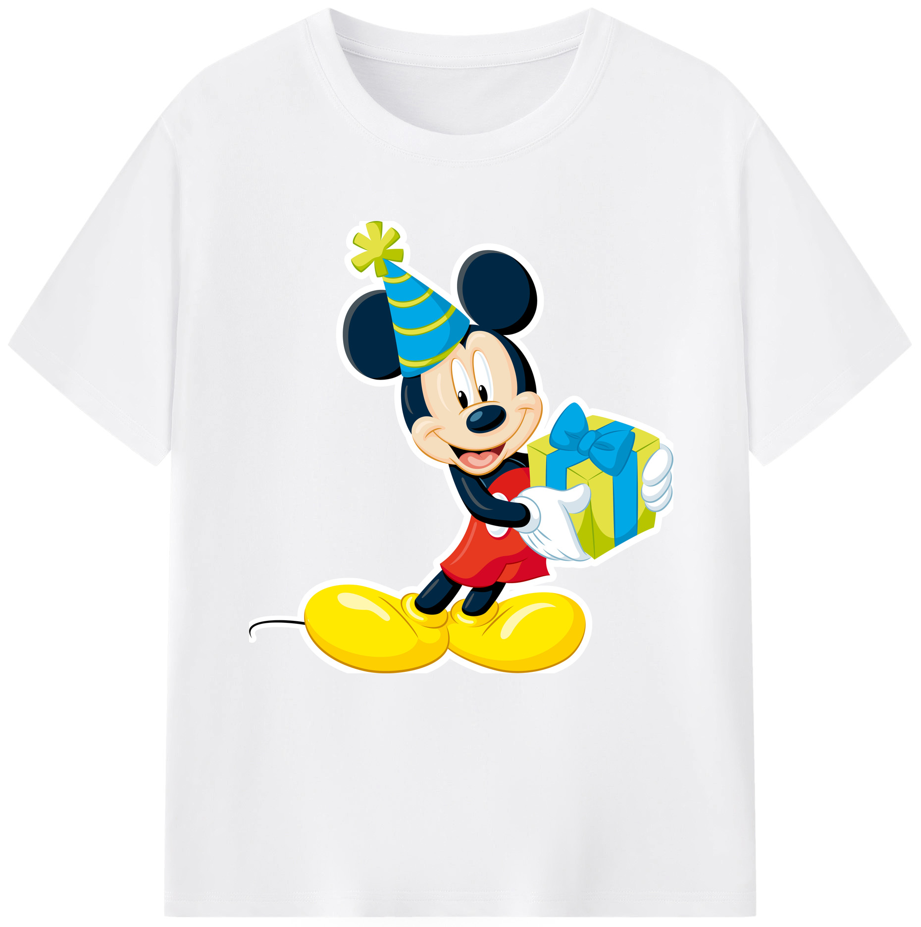 （画像用） ミッキーマウス Mickey Mouse 綿100％半袖Tシャツ（フロントプリント）