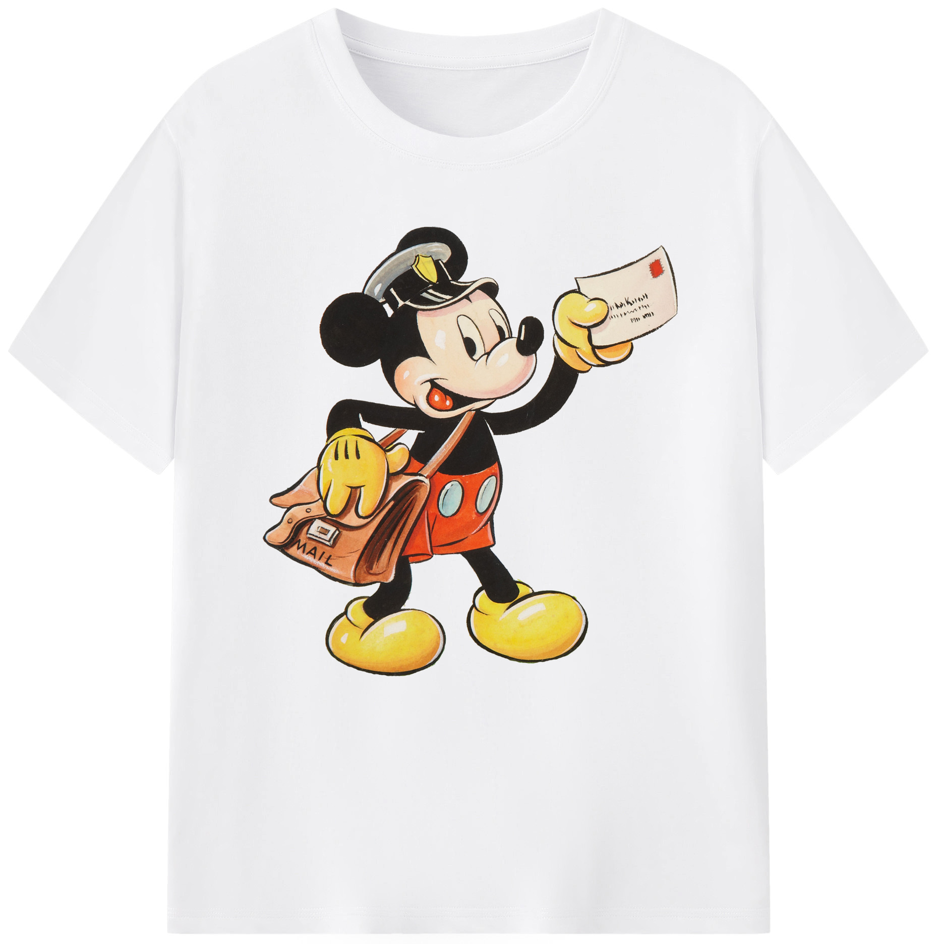 （画像用） ミッキーマウス Mickey Mouse 綿100％半袖Tシャツ（フロントプリント）