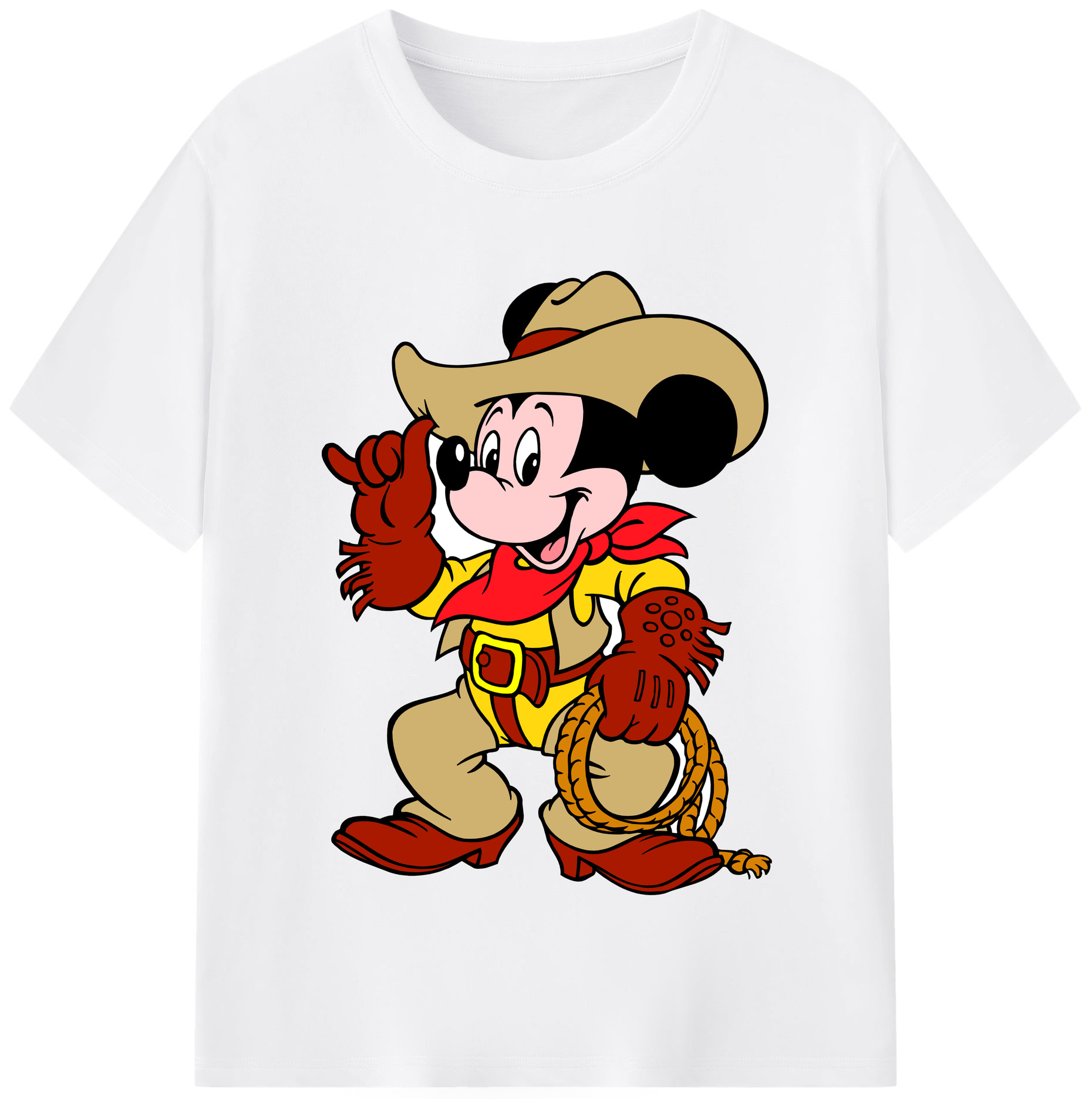 （画像用） ミッキーマウス Mickey Mouse 綿100％半袖Tシャツ（フロントプリント）