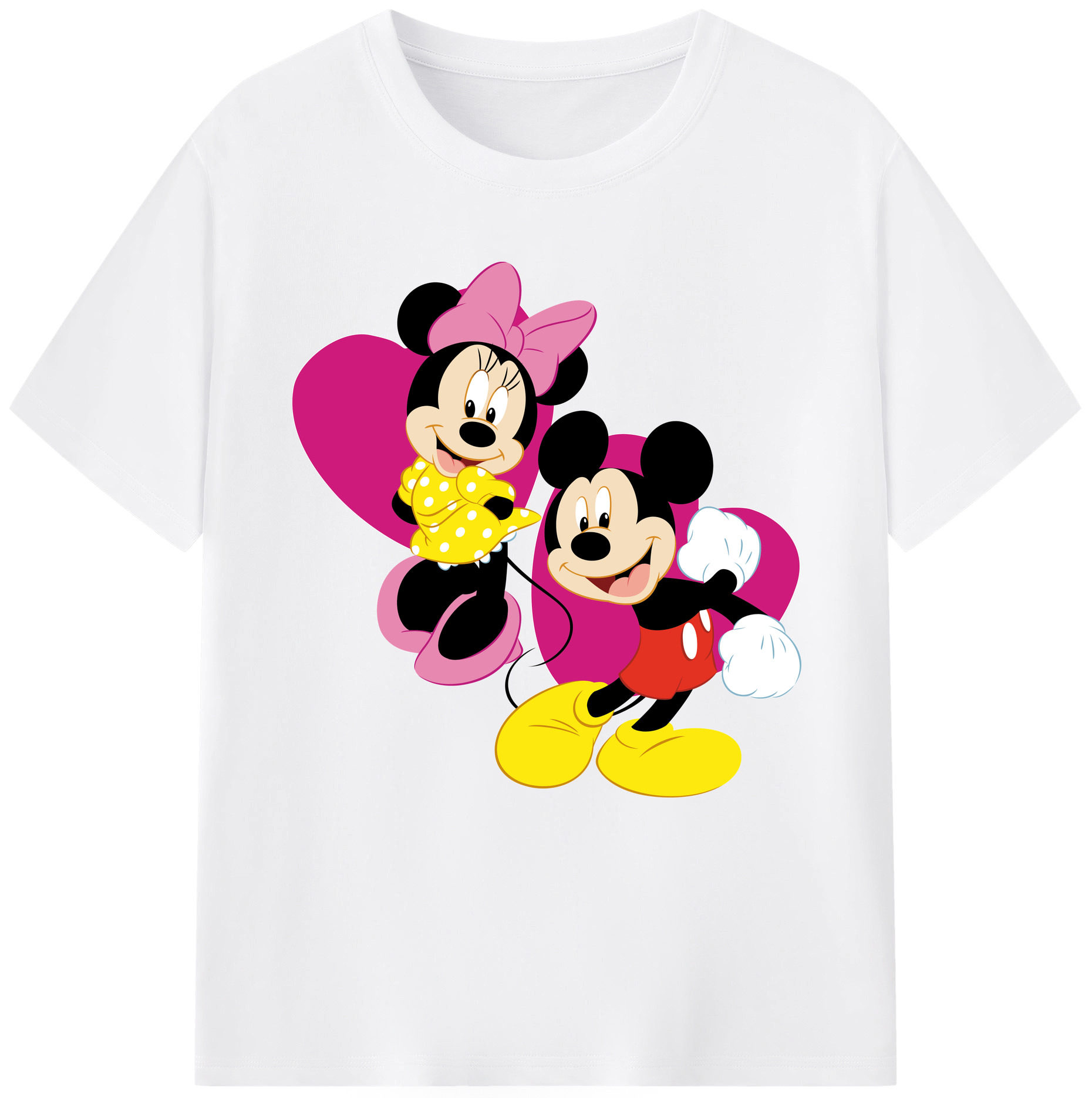 （画像用） ミッキーマウス Mickey Mouse 綿100％半袖Tシャツ（フロントプリント）