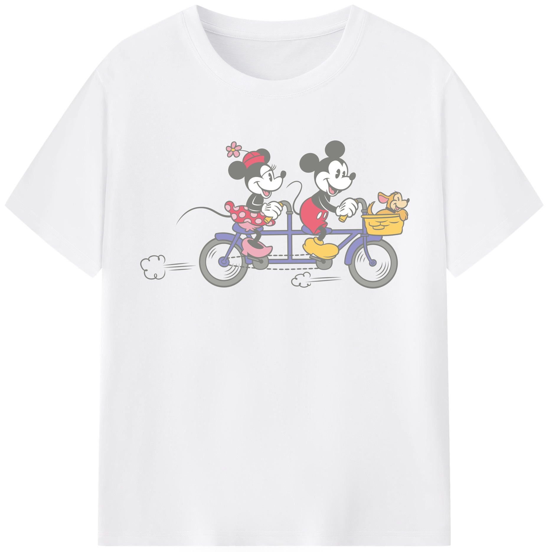 （画像用） ミッキーマウス Mickey Mouse 綿100％半袖Tシャツ（フロントプリント）