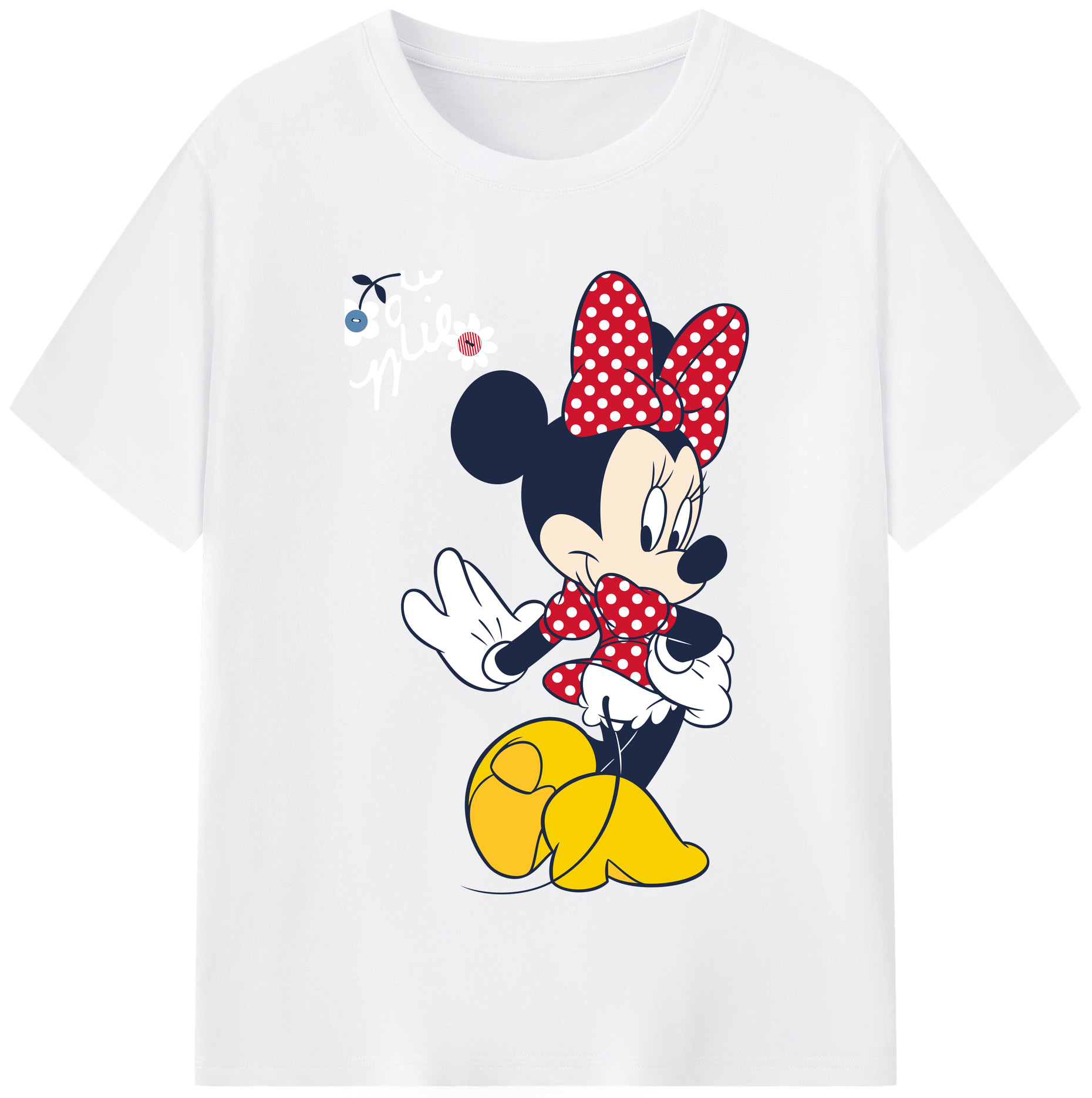 （画像用） ミッキーマウス Mickey Mouse 綿100％半袖Tシャツ（フロントプリント）
