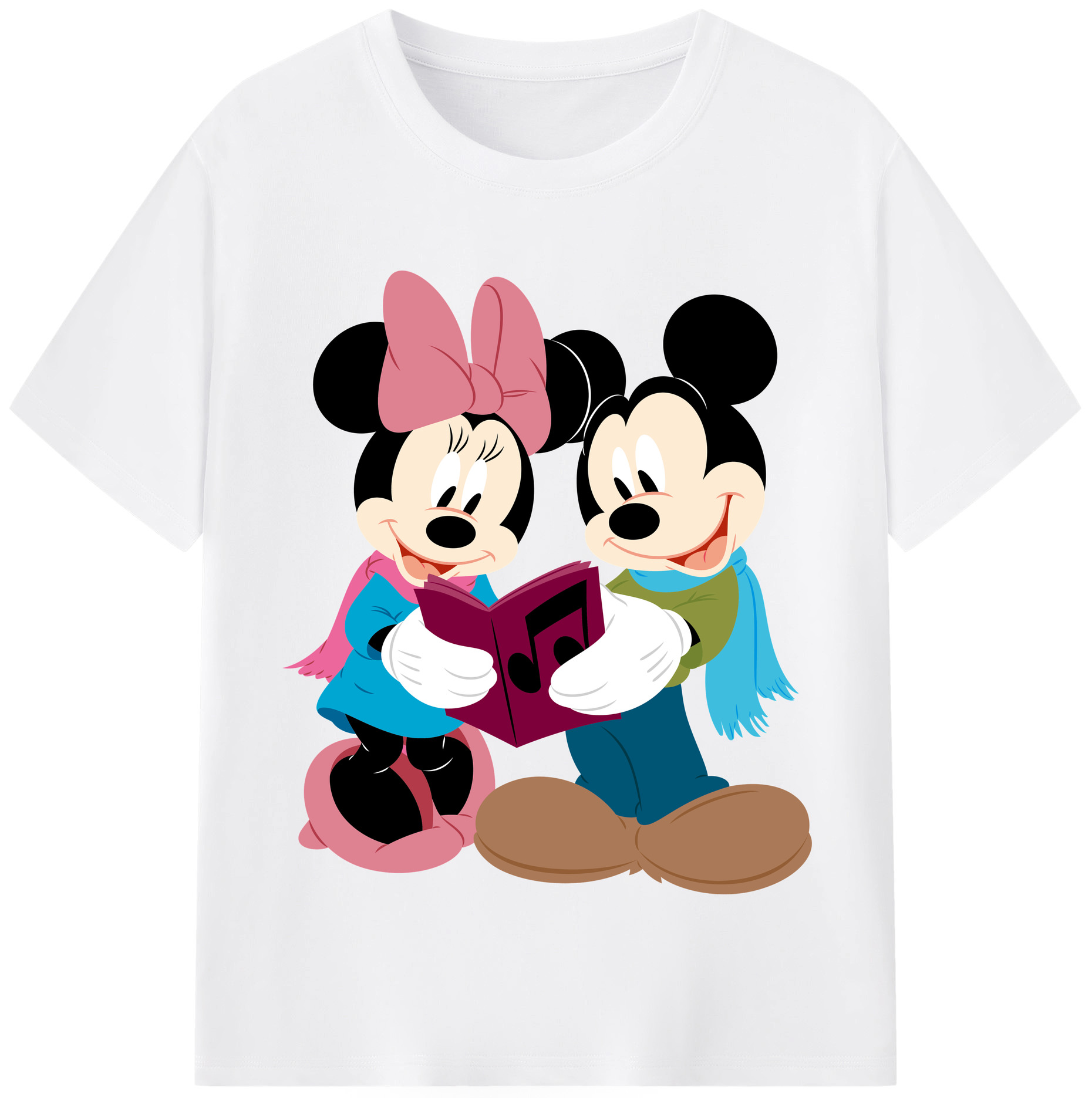 （画像用） ミッキーマウス Mickey Mouse 綿100％半袖Tシャツ（フロントプリント）