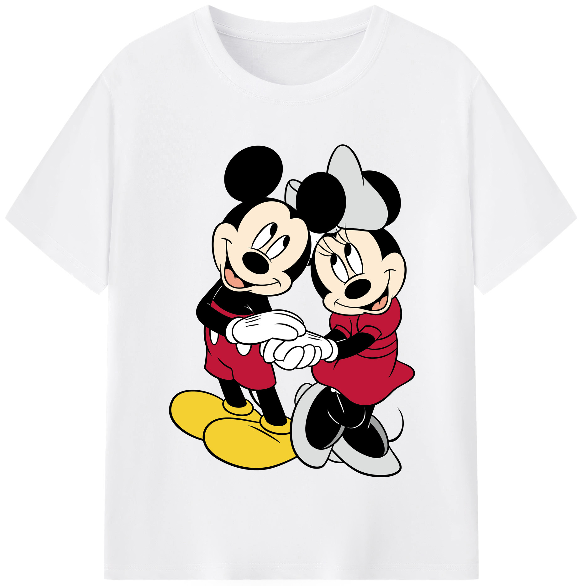 （画像用） ミッキーマウス Mickey Mouse 綿100％半袖Tシャツ（フロントプリント）