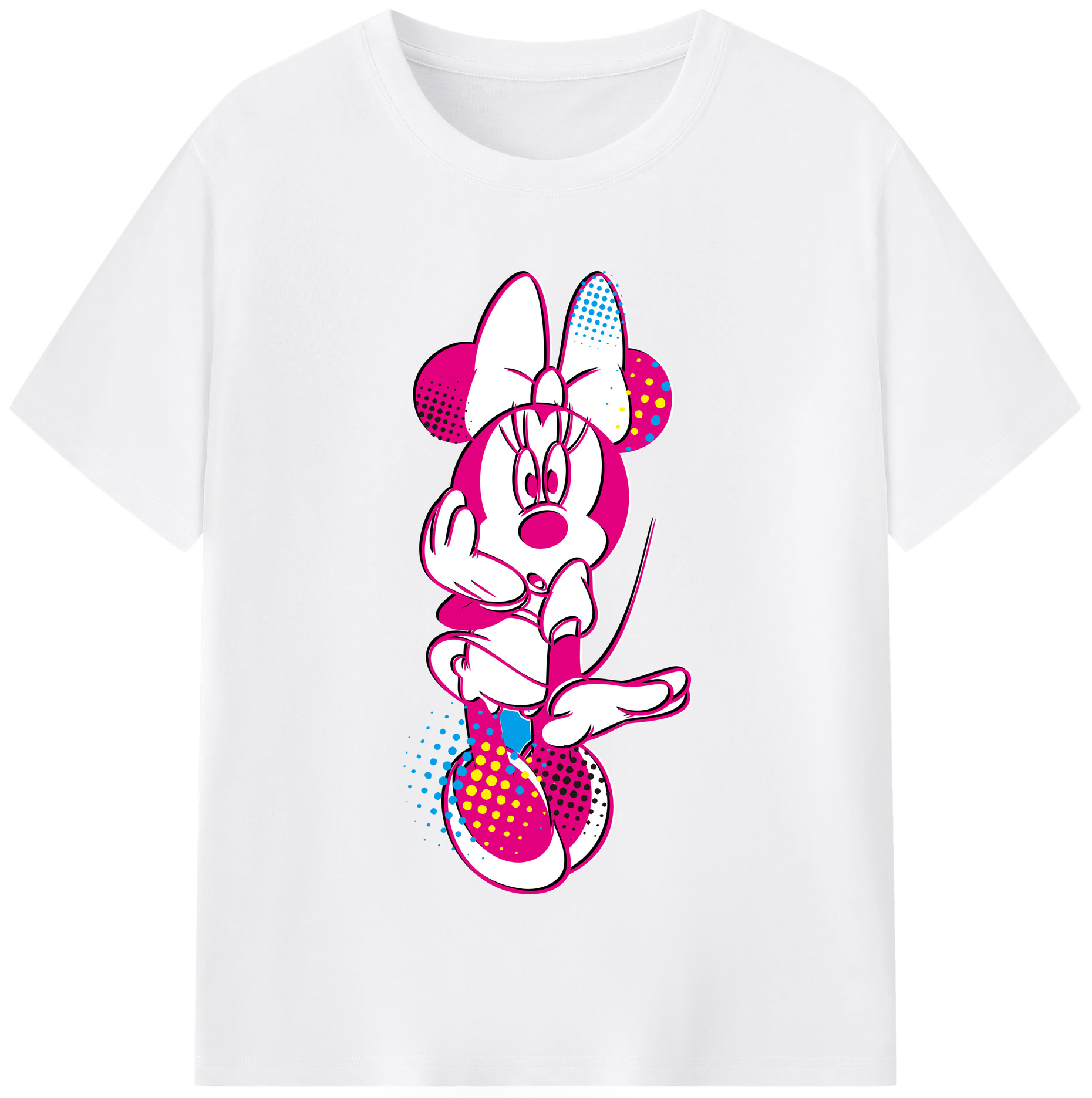 （画像用） ミッキーマウス Mickey Mouse 綿100％半袖Tシャツ（フロントプリント）